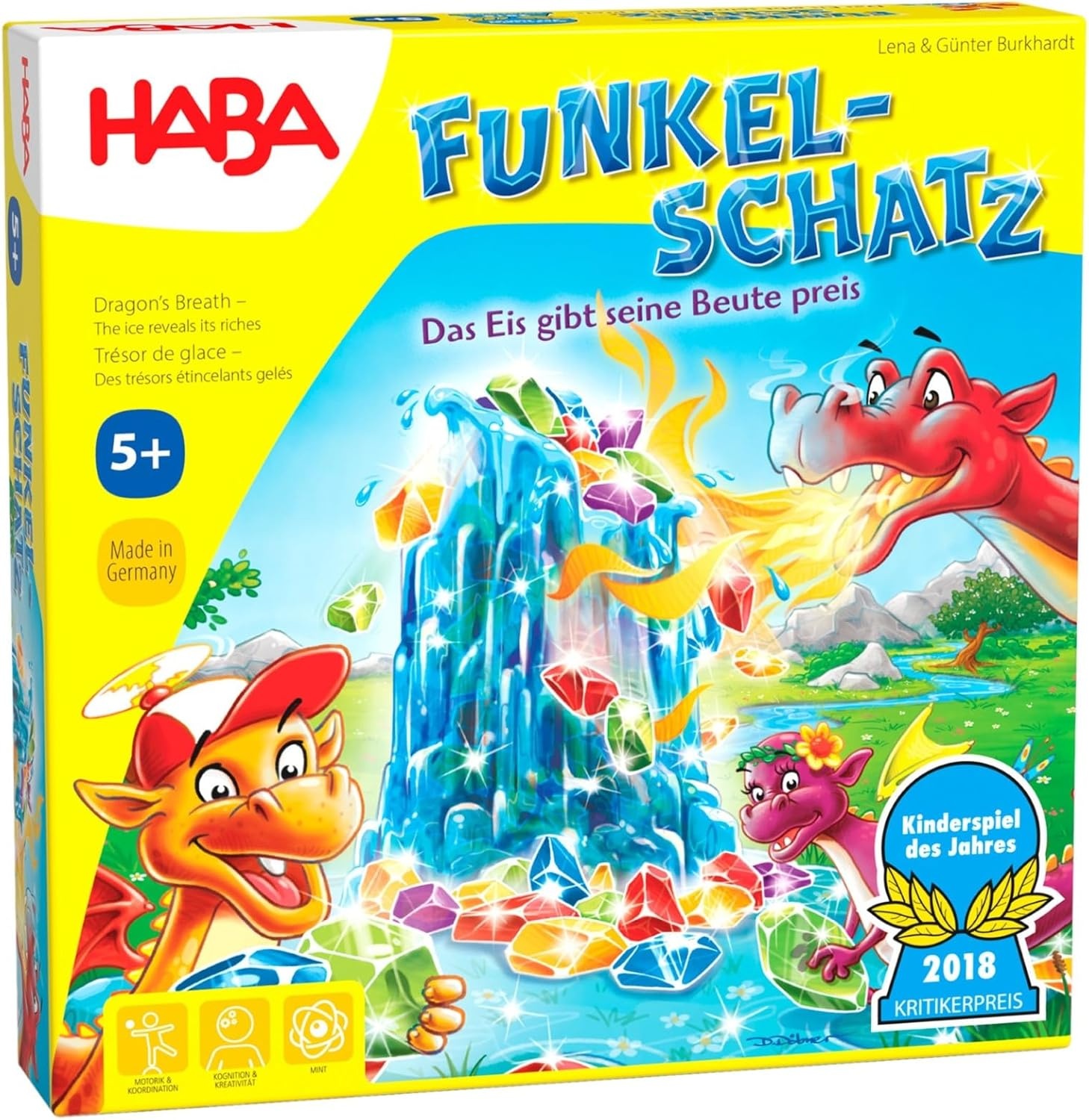 HABA Funkelschatz, Sammelspiel mit Funkelsteinen & Eisschmelz-Mechanik