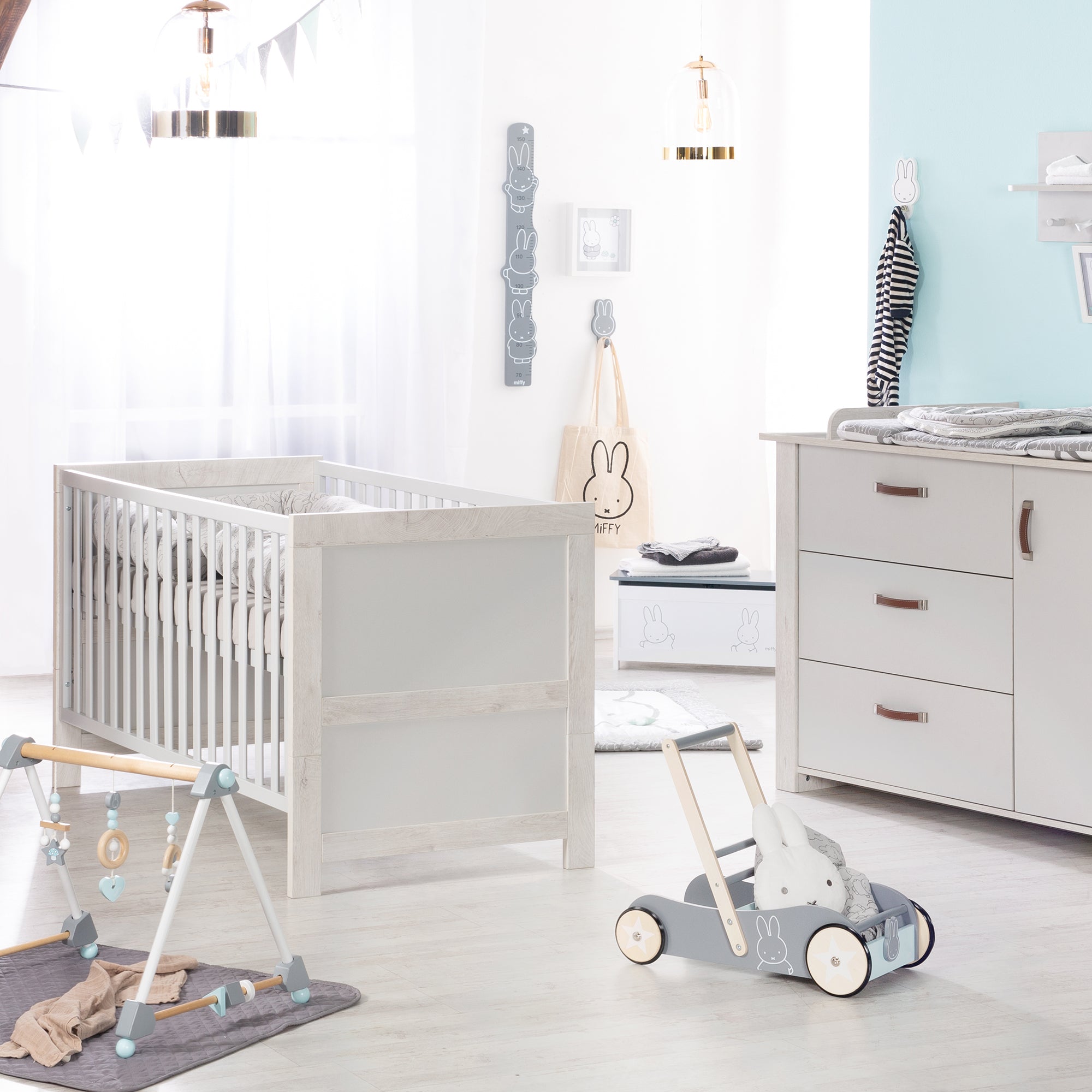 Roba 1911816 Kombi-Kinderbett 70x140 cm Mila grau - Produktbild 3