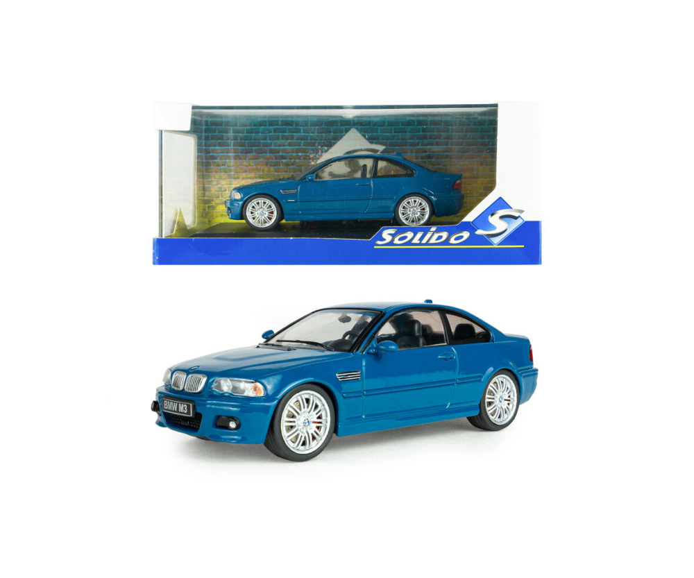 Solido 1:43 BMW E46 M3 cpe. Laguna Seca blau