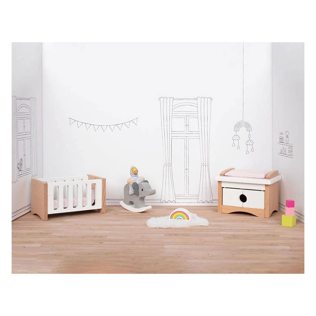 goki Puppenmöbel „Kinderzimmer“ - 12-teilig, Holz, modernes Design goki Puppenmöbel „Kinderzimmer“ - 12-teilig, Holz, modernes Design