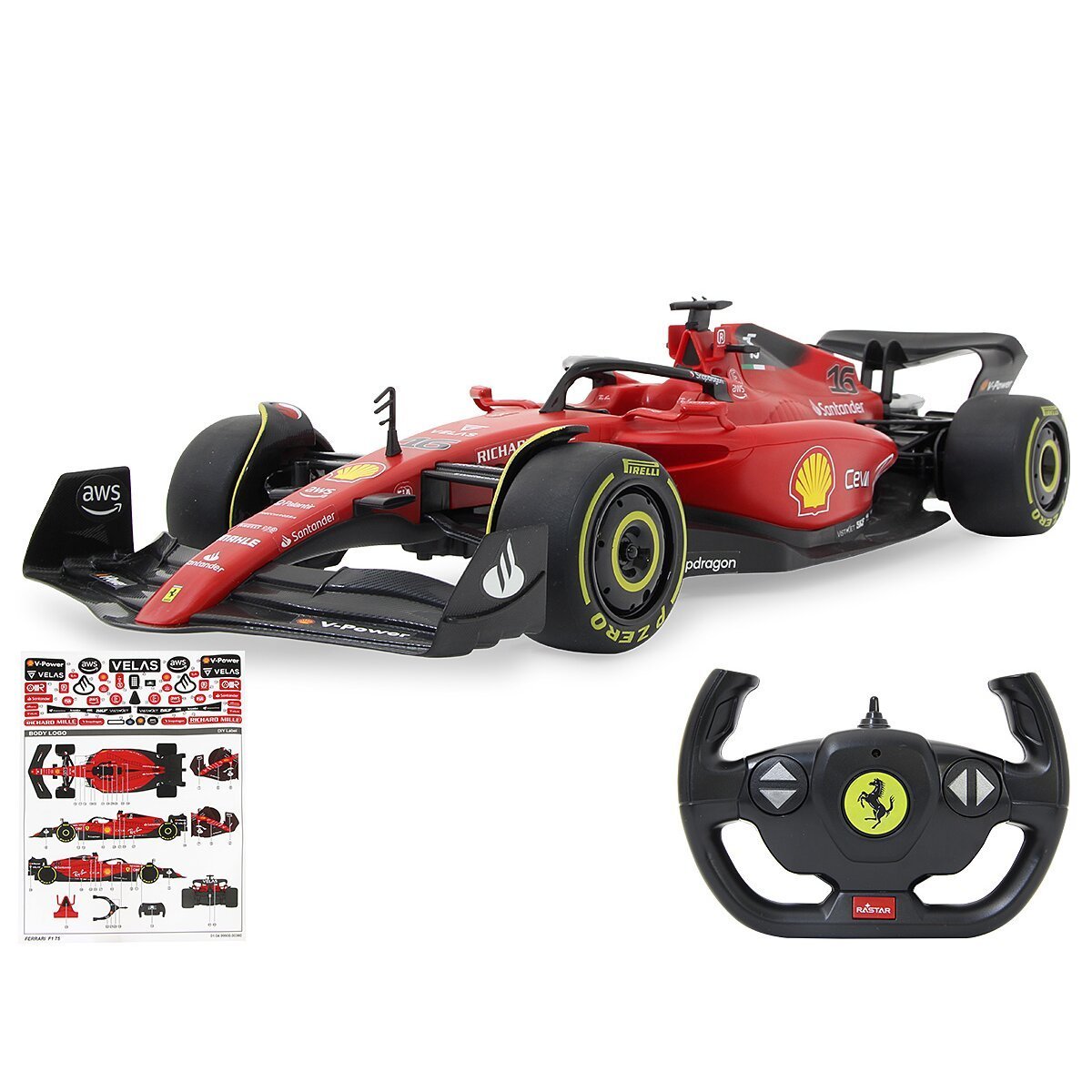 JAMARA Ferrari F1-75 1:12 rot 2,4GHz ab 6 Jahren JAMARA Ferrari F1-75 1:12 rot 2,4GHz ab 6 Jahren