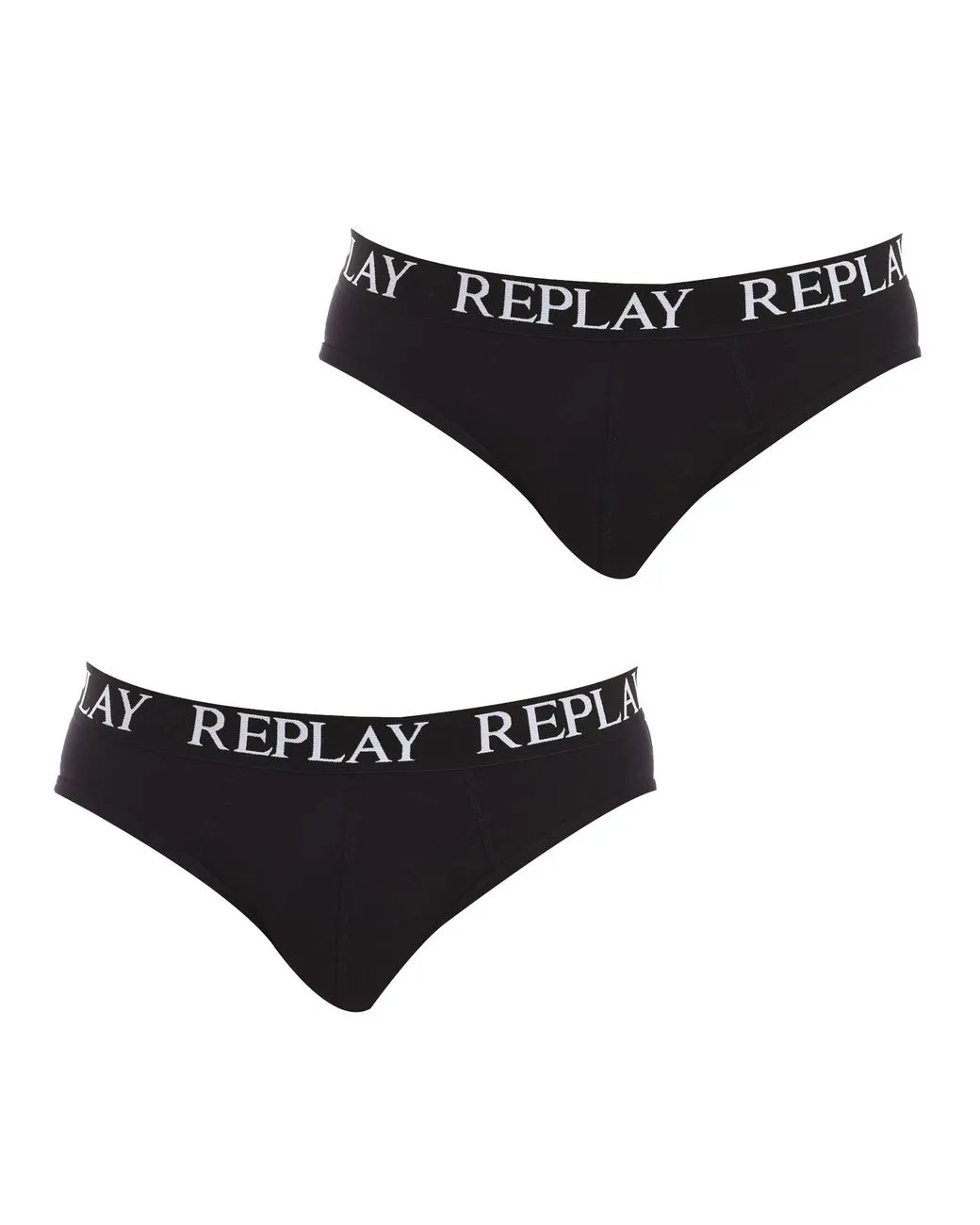 REPLAY Herren Slips I101182BK – Schwarz, 2er Pack Cotton-Stretch REPLAY Herren Slips I101182BK – Schwarz, 2er Pack Cotton-Stretch