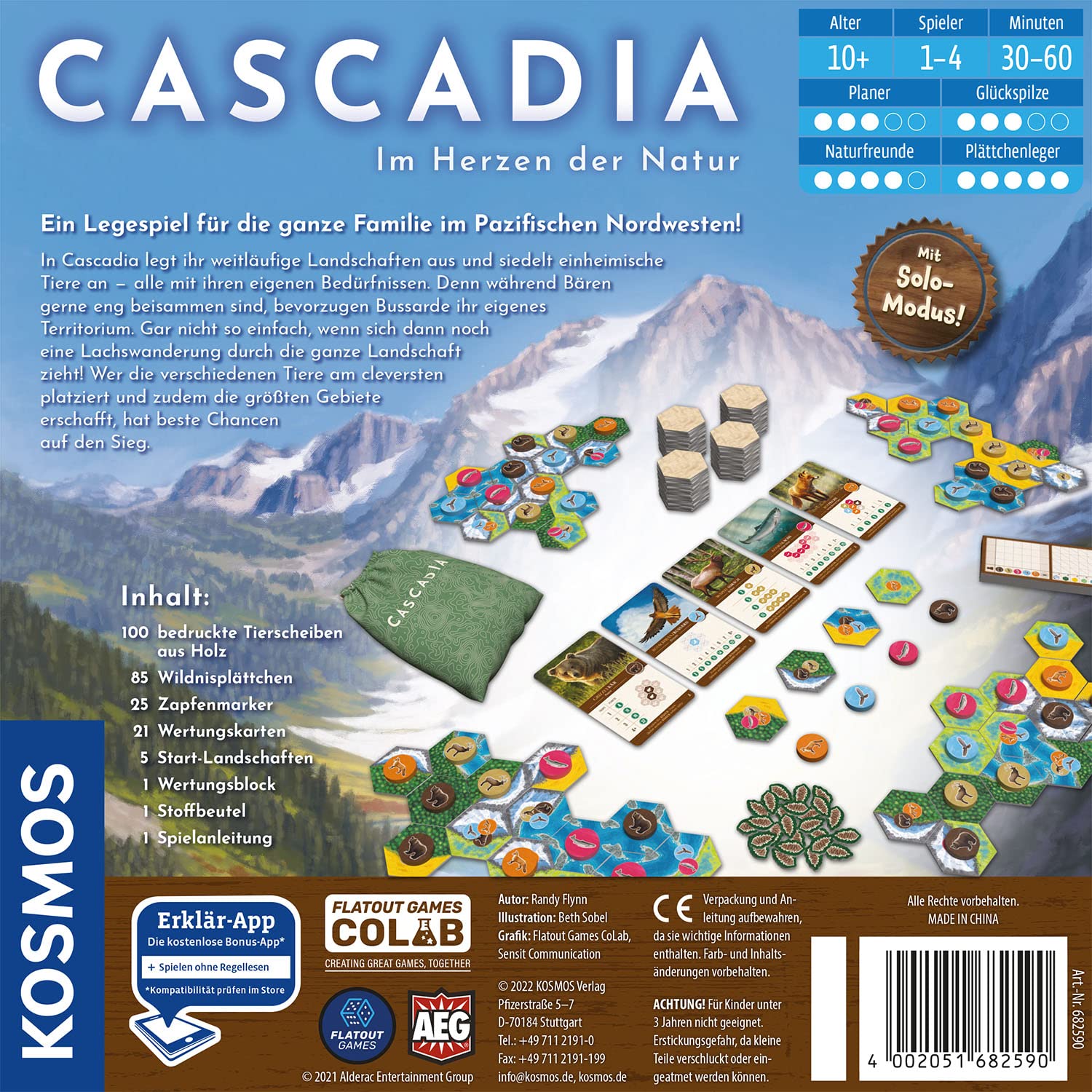 Kosmos Cascadia - Im Herzen Der Natur - Spiel Des Jahres 2022 682590 Werbung, Plakat
