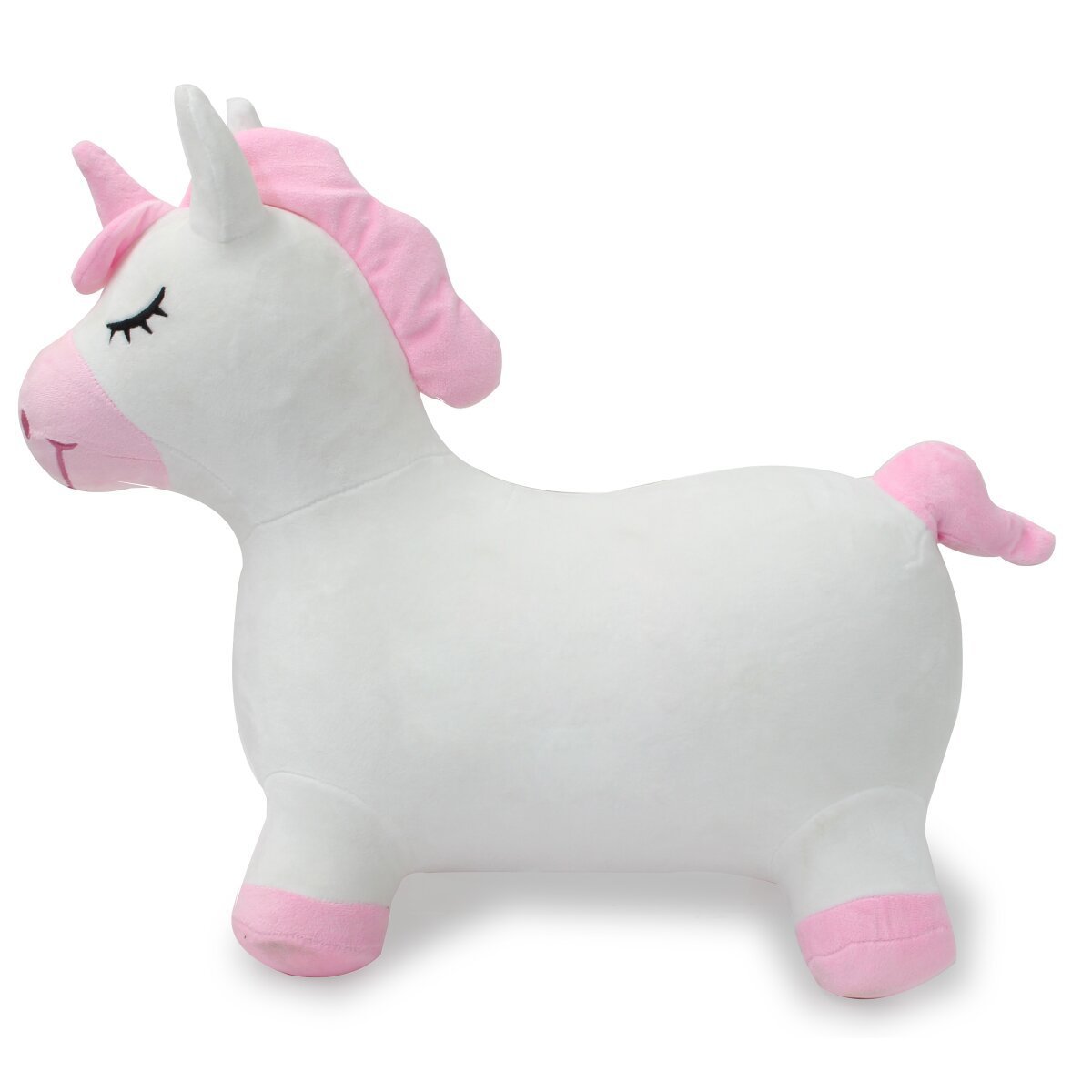 JAMARA Hüpftier Einhorn HoppyDoo mit Plüschbezug und Pumpe ab 12 Monaten