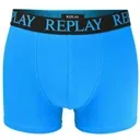 REPLAY Herren Boxershorts I101143BB - Blau/Schwarz, 2er Pack mit Logo-Bund GR. L REPLAY Herren Boxershorts I101143BB - Blau/Schwarz, 2er Pack mit Logo-Bund GR. L