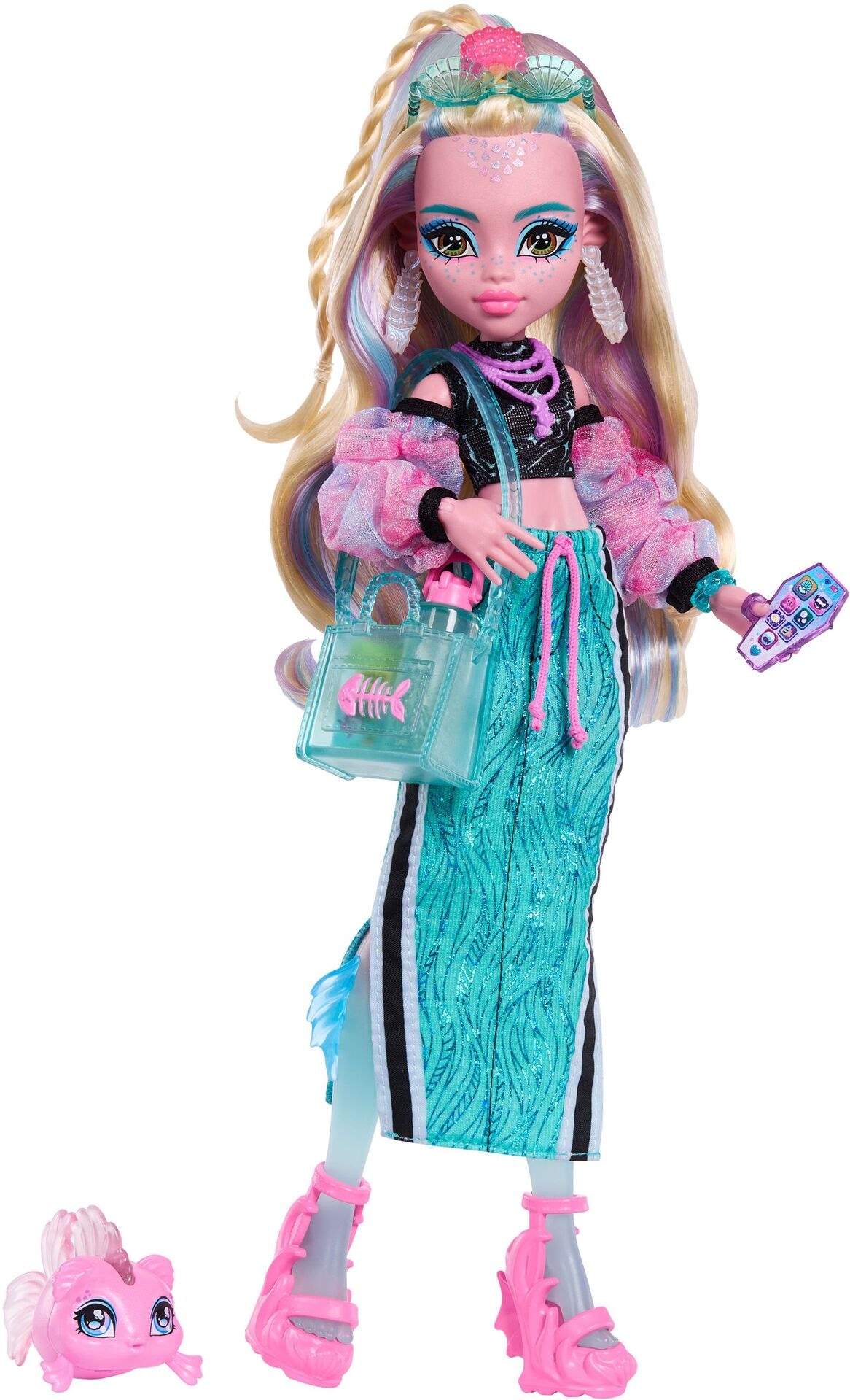Monster High Lagoona Puppe - Mattel - MATTEL JHK33 Puppe - Mattel - Monster High Lagoona Puppe - Modell MATTEL JHK33 Produktbild fuer Online-Shop