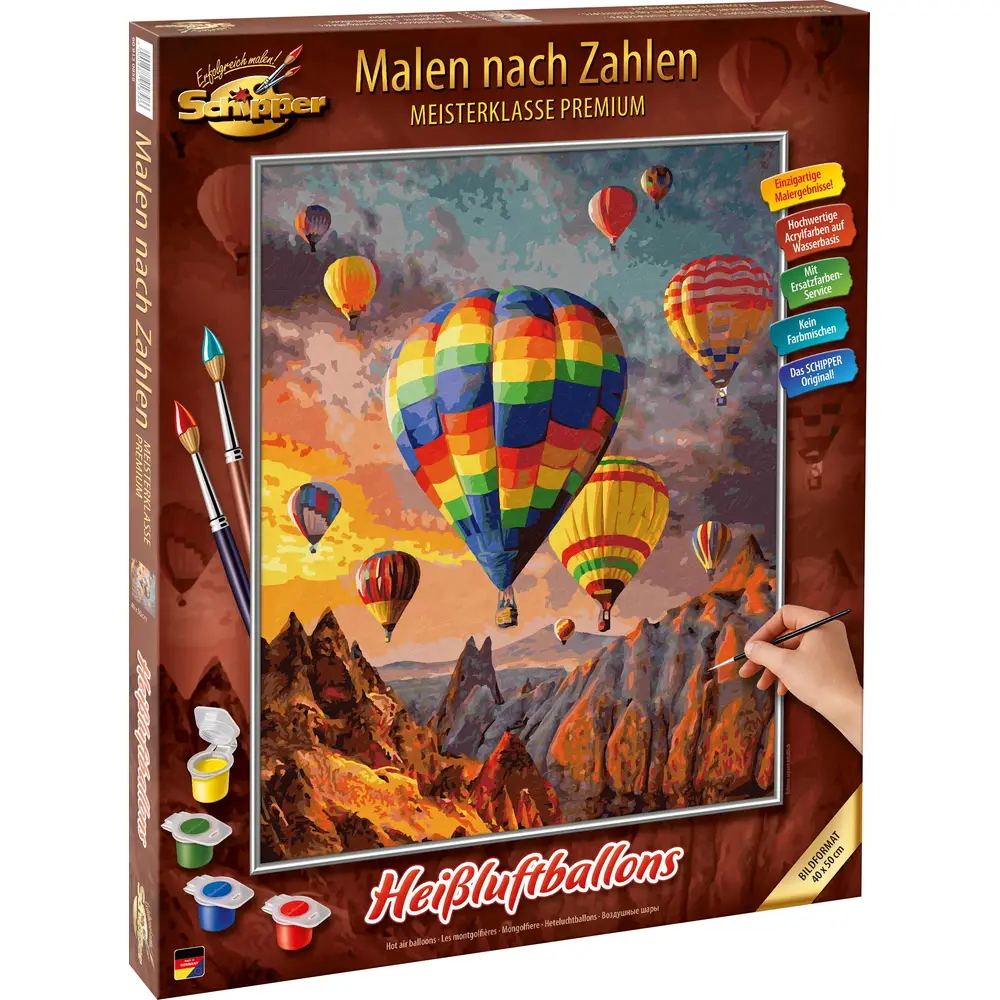 Malen nach ZahlenHeißluftballons