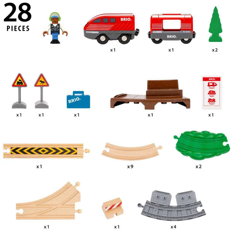 BRIO World 36102 Zugset mit Rückziehmotor | Zugset-Zubehör für Kinder ab 3 Jahren BRIO World 36102 Zugset mit Rückziehmotor | Zugset-Zubehör für Kinder ab 3 Jahren