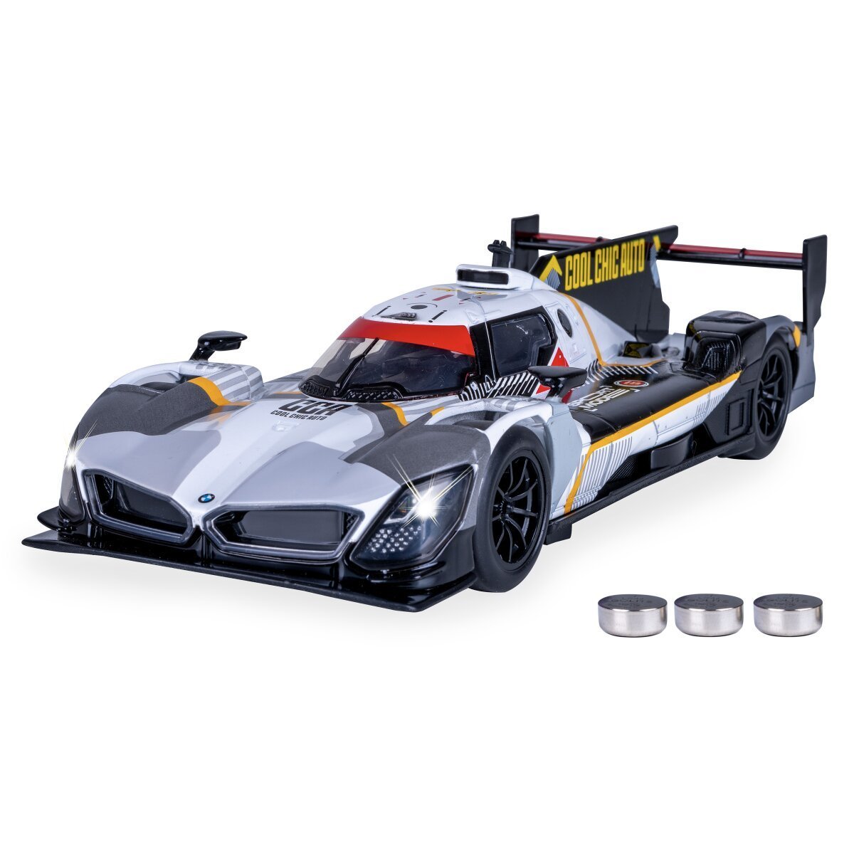 JAMARA BMW M Hybrid V8 Diecast 1:24 grau inkl. Knopfzellen ab 3 Jahren