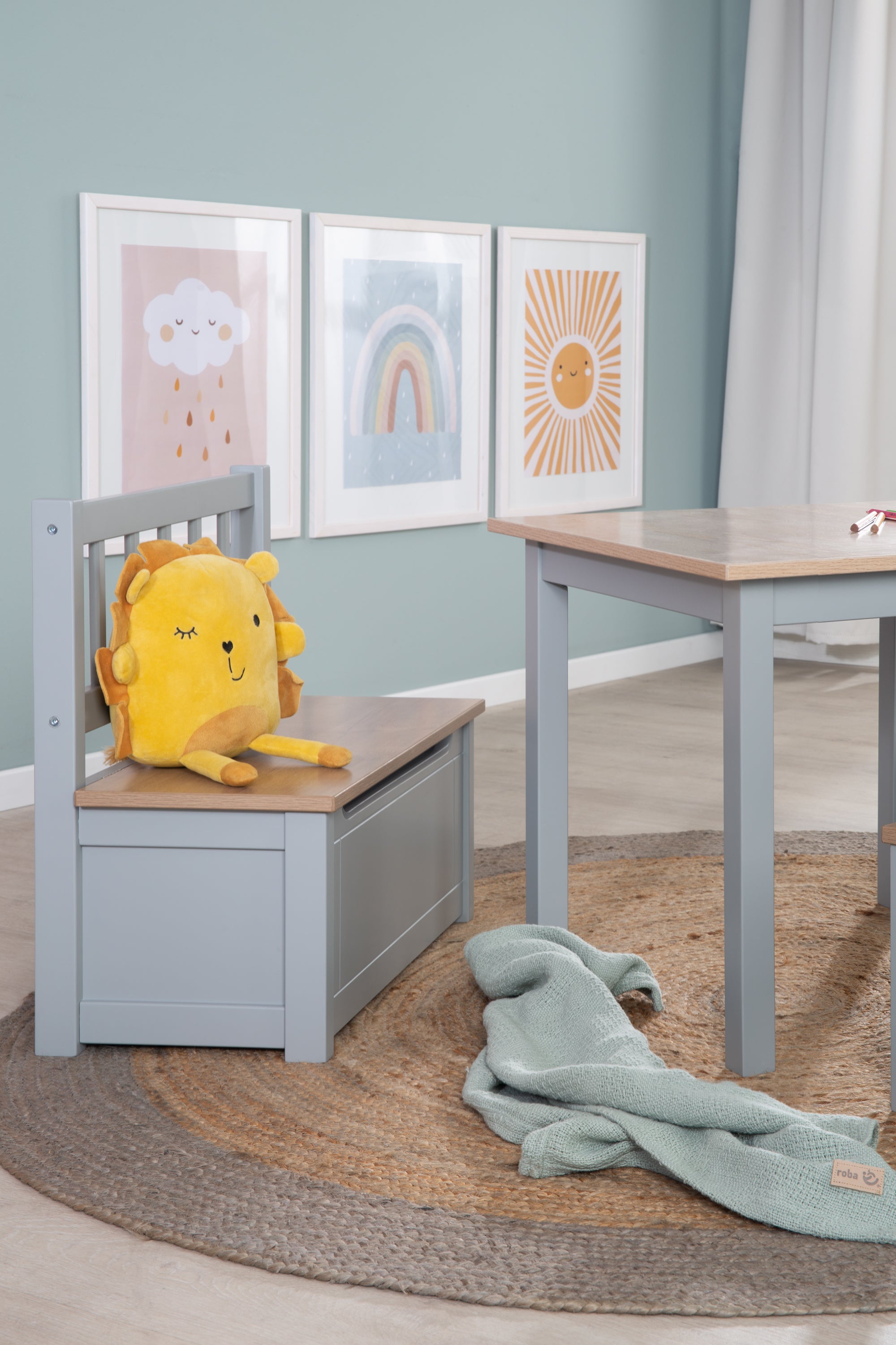 Roba 450050HTP Kindertruhenbank holz taupe – Spielmöbel - Bild 15 Roba 450050HTP Kindertruhenbank holz taupe – Spielmöbel - Produktbild 15