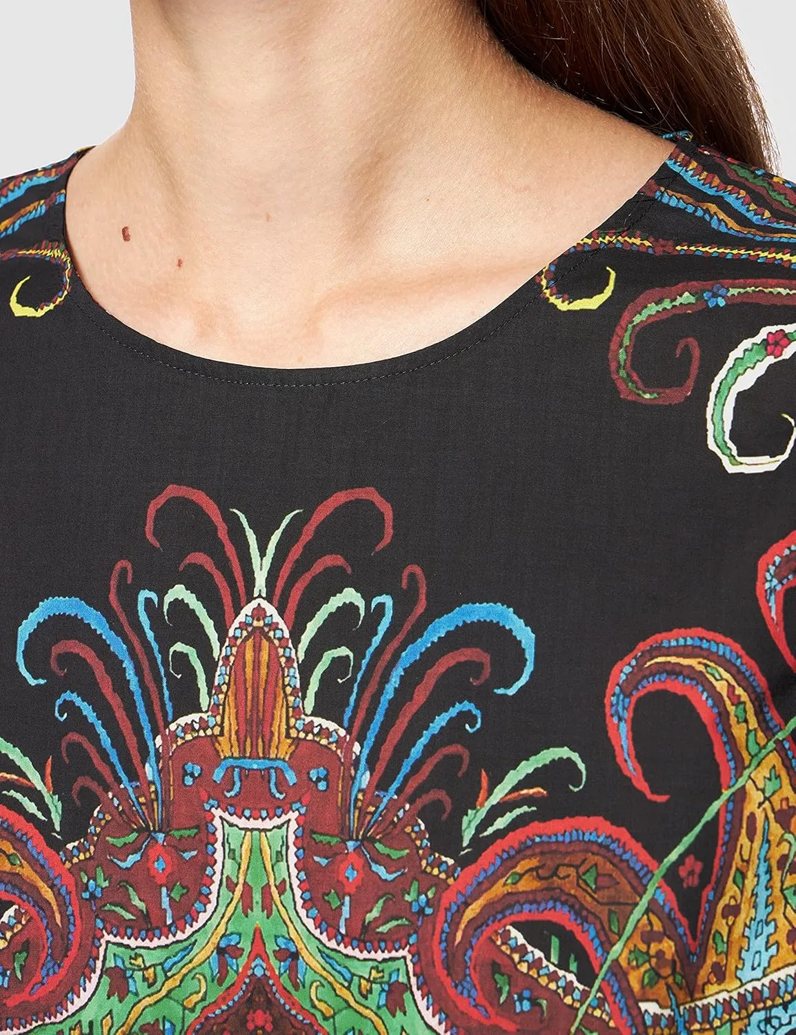 Desigual Damen Bluse „Ravvel“ by M. Christian Lacroix - Schwarz mit Muster 21WWBW242000 GR. M