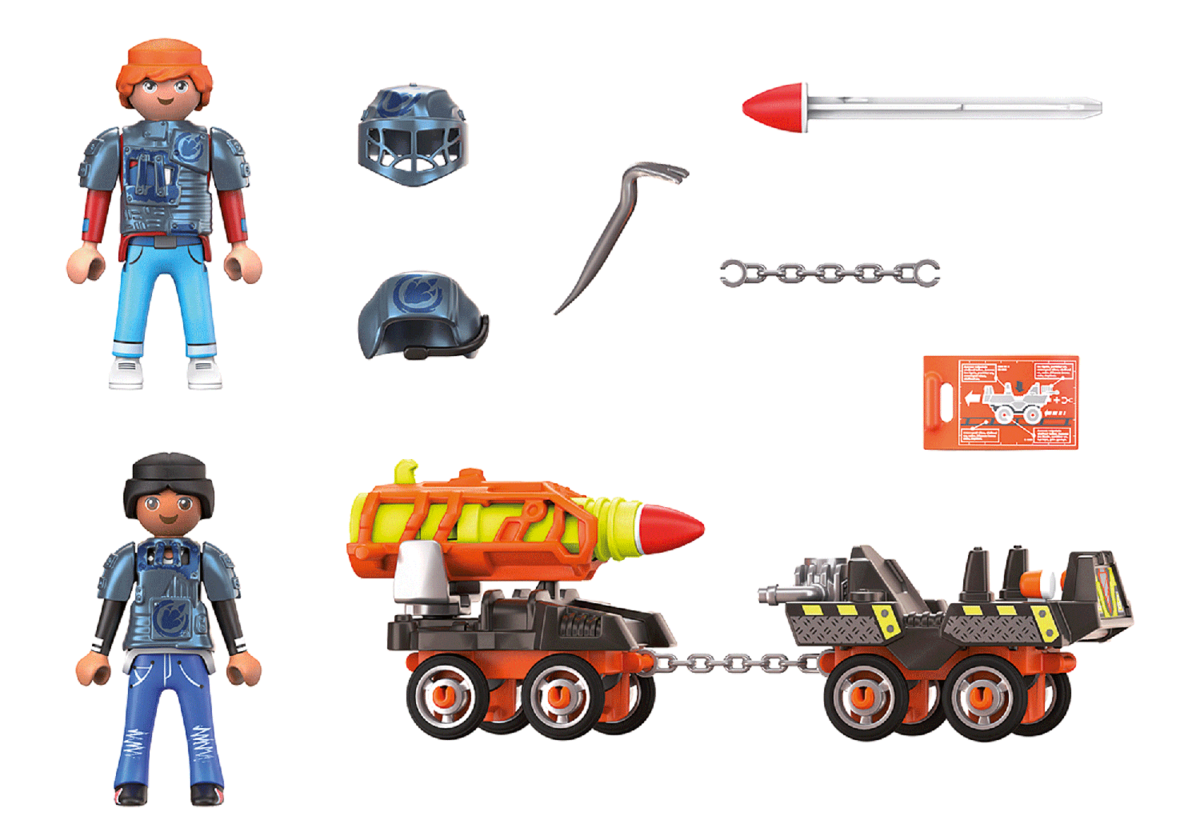 PLAYMOBIL 70929 Dino Mine Raketenkart Maschine, Rad, Person
