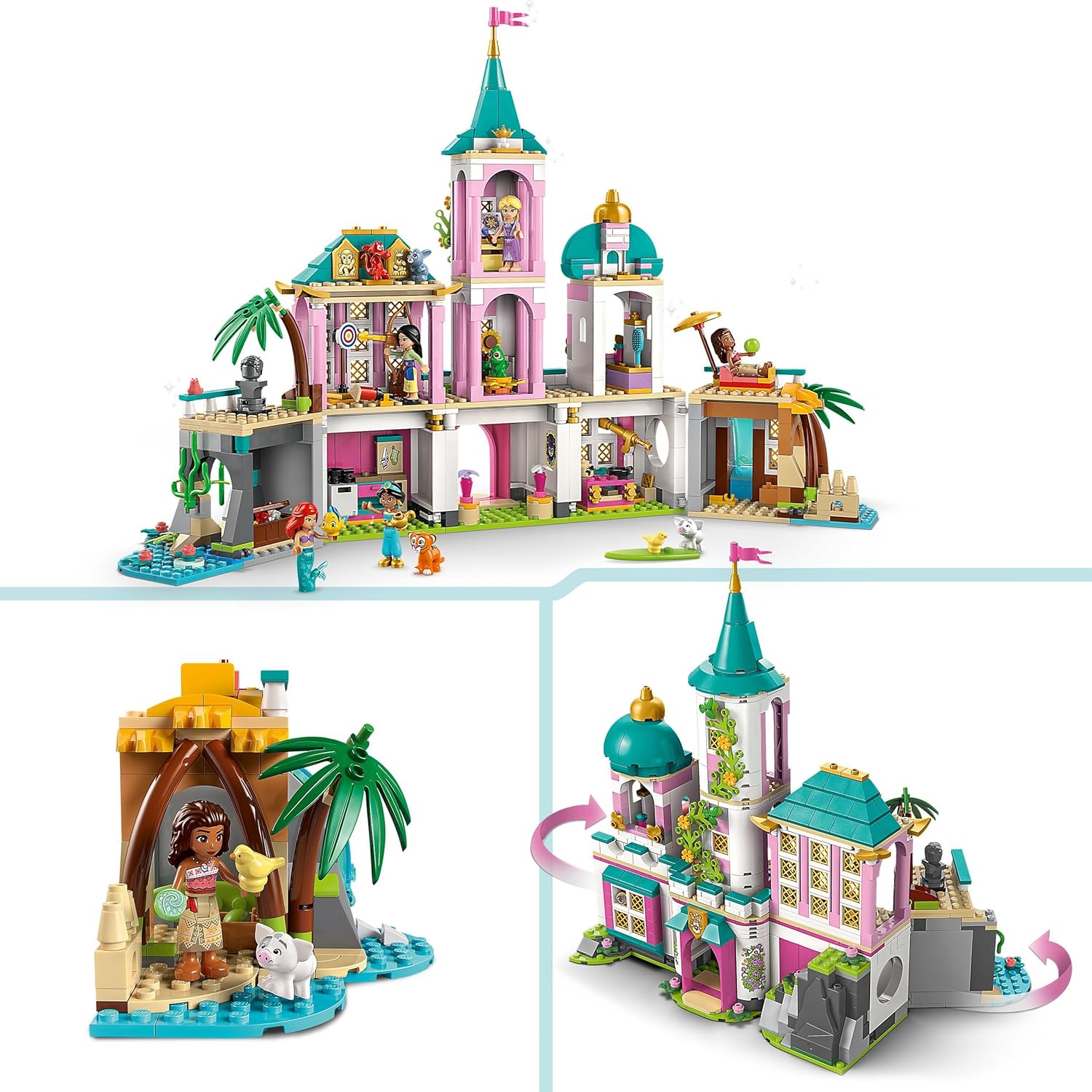 Lego® Disney Schloss & königliche Haustiere Bauset für Kinder 43267 Spielzeug, Spielbereich