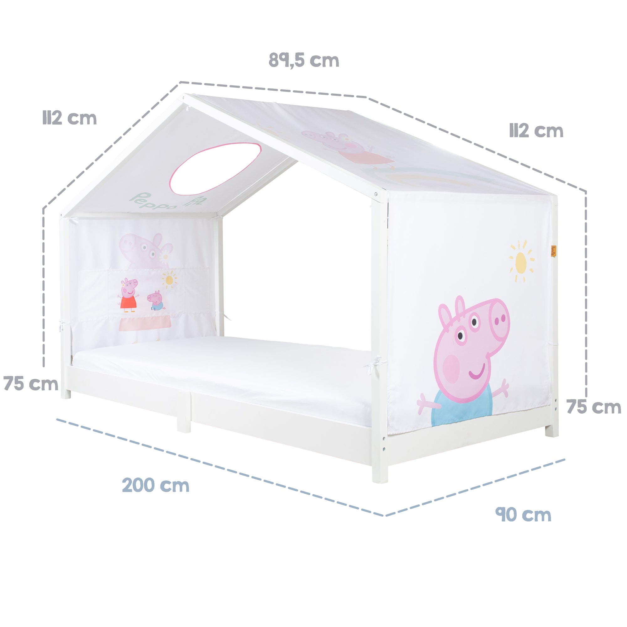 Roba 0286PP1 Hausbettbezug 90x200 cm Peppa Pig weiß – Bettenzubehör - Bild 14 Roba 0286PP1 Hausbettbezug 90x200 cm Peppa Pig weiß – Bettenzubehör - Produktbild 14
