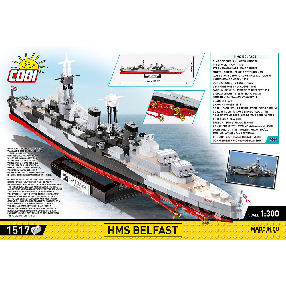 COBI 4844 - HMS Belfast Maßstabb 1:300) - Bild 4 COBI 4844 - HMS Belfast Maßstabb 1:300) - Bild 4