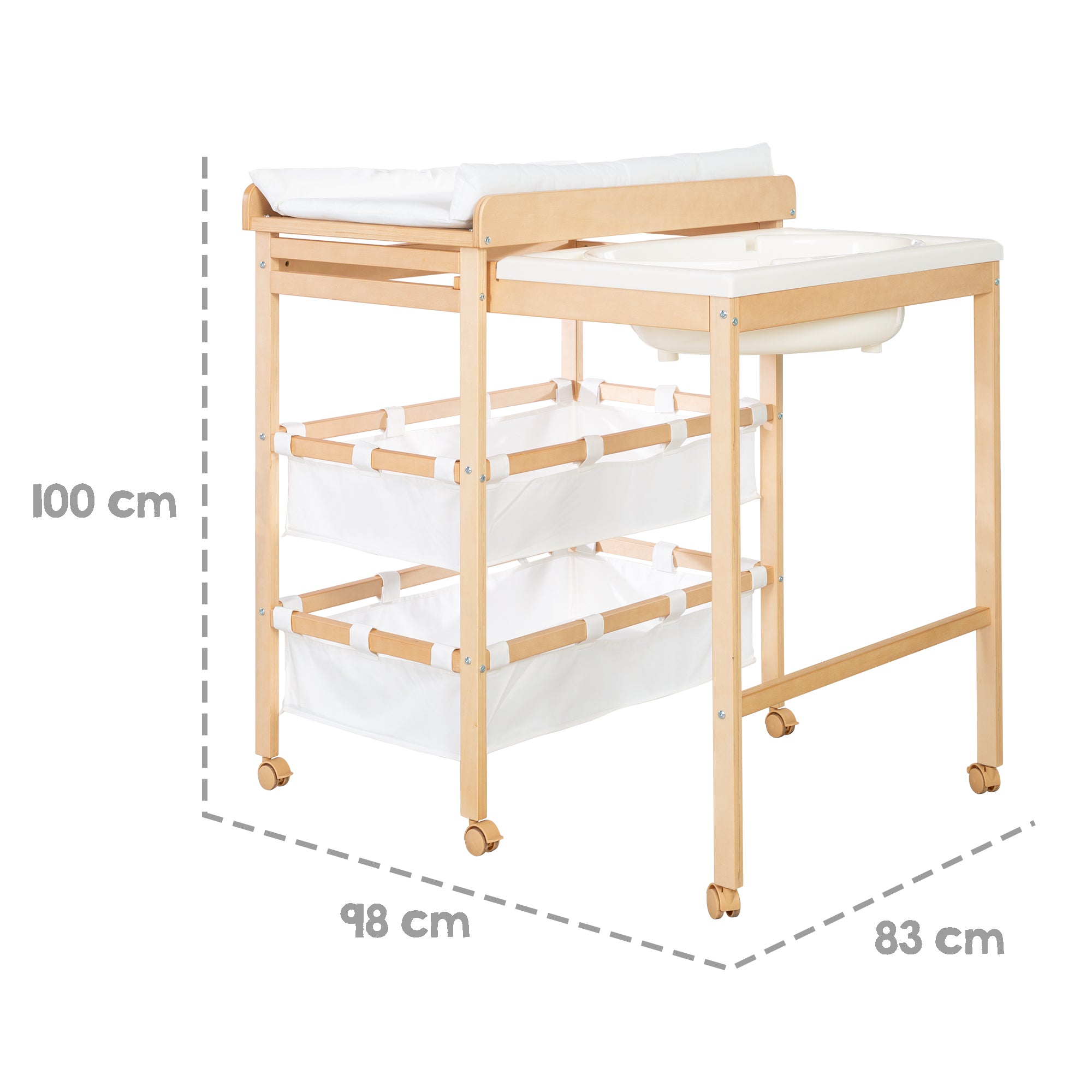 Roba 1253 Bade-Wickel-Kombination natur lackiert – Wickeln & Baden - Bild 7 Roba 1253 Bade-Wickel-Kombination natur lackiert – Wickeln & Baden - Produktbild 7