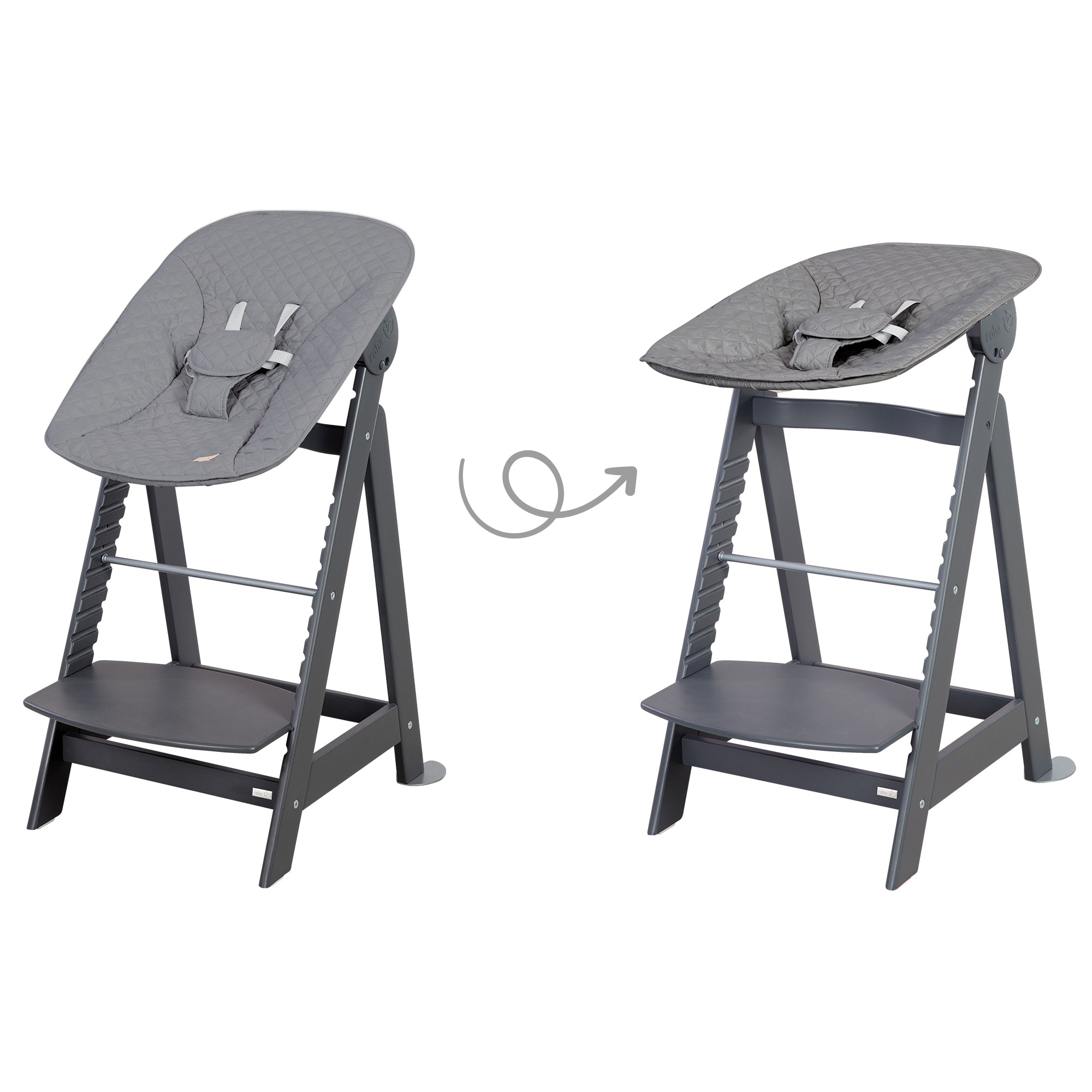 Roba 75063ANV233 Treppenhochstuhl, Set 2in1 anthrazit - Produktbild 13