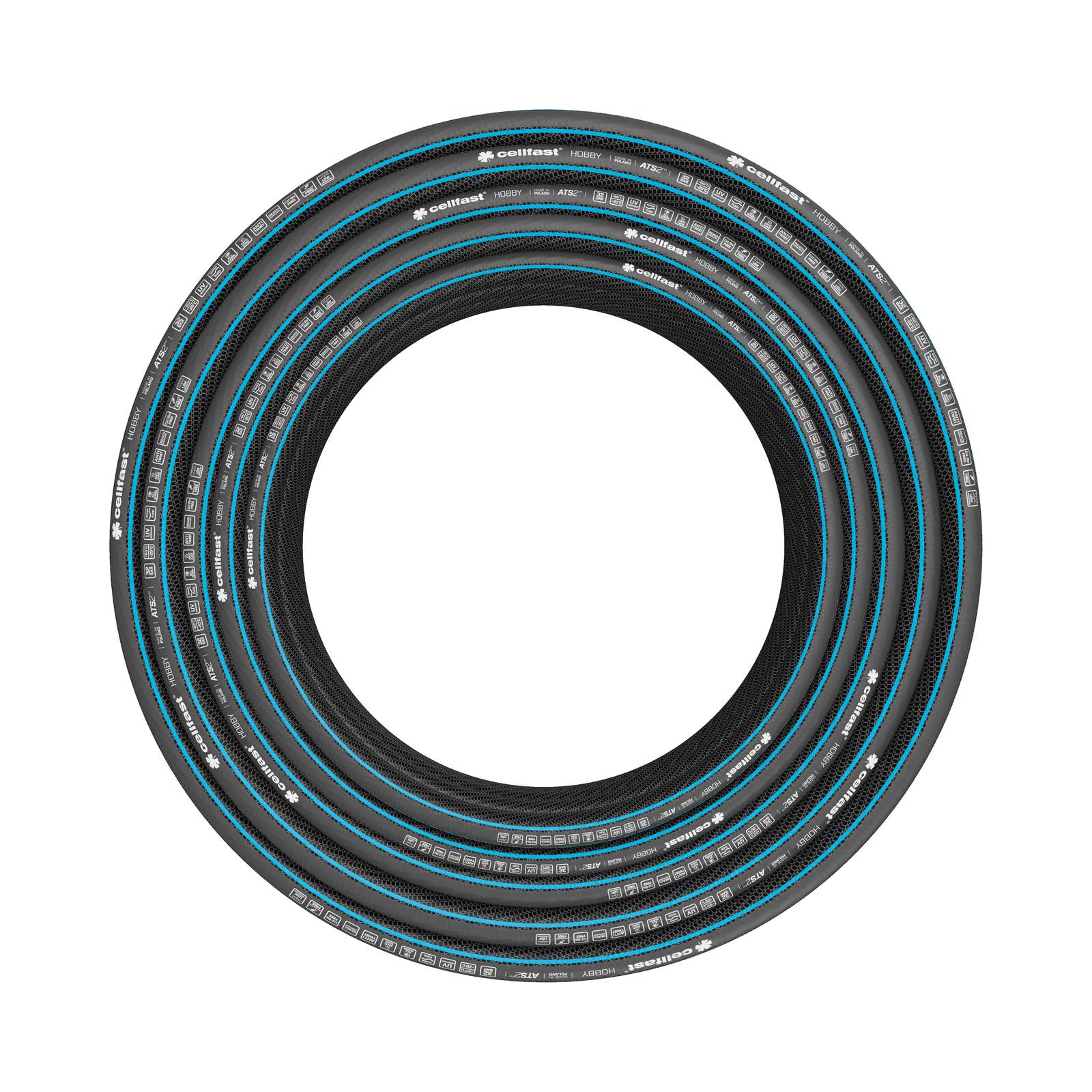 Cellfast 6-lagiger Gartenschlauch HOBBY 3/4" 45 m /Spulen C/**