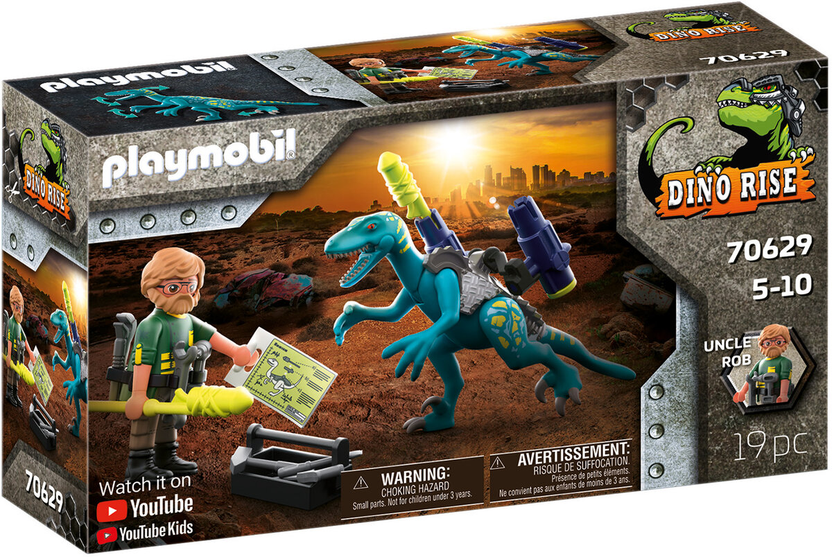 PLAYMOBIL 70629 Uncle Rob: Aufrüstung zum Kampf PLAYMOBIL, 70629, Uncle, Rob, Aufrüstung, zum, Kampf, Junge, Kind, Männlich, Person, Dinosaurier