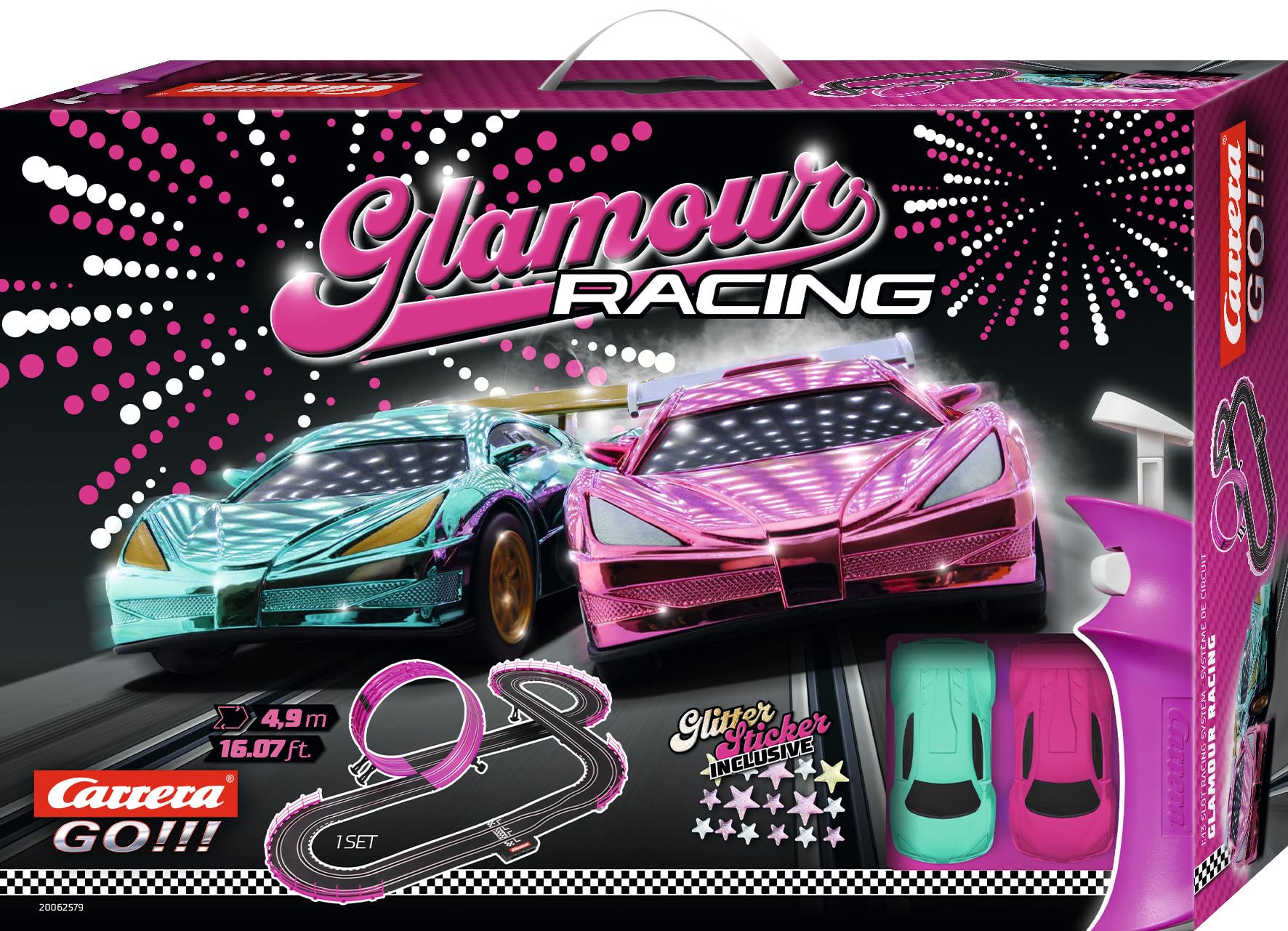 Carrera GO!!! Glamour Racing Rennbahn ab 6 Jahren 20062579 Werbung, Plakat, Auto, Fahrzeug, Rad