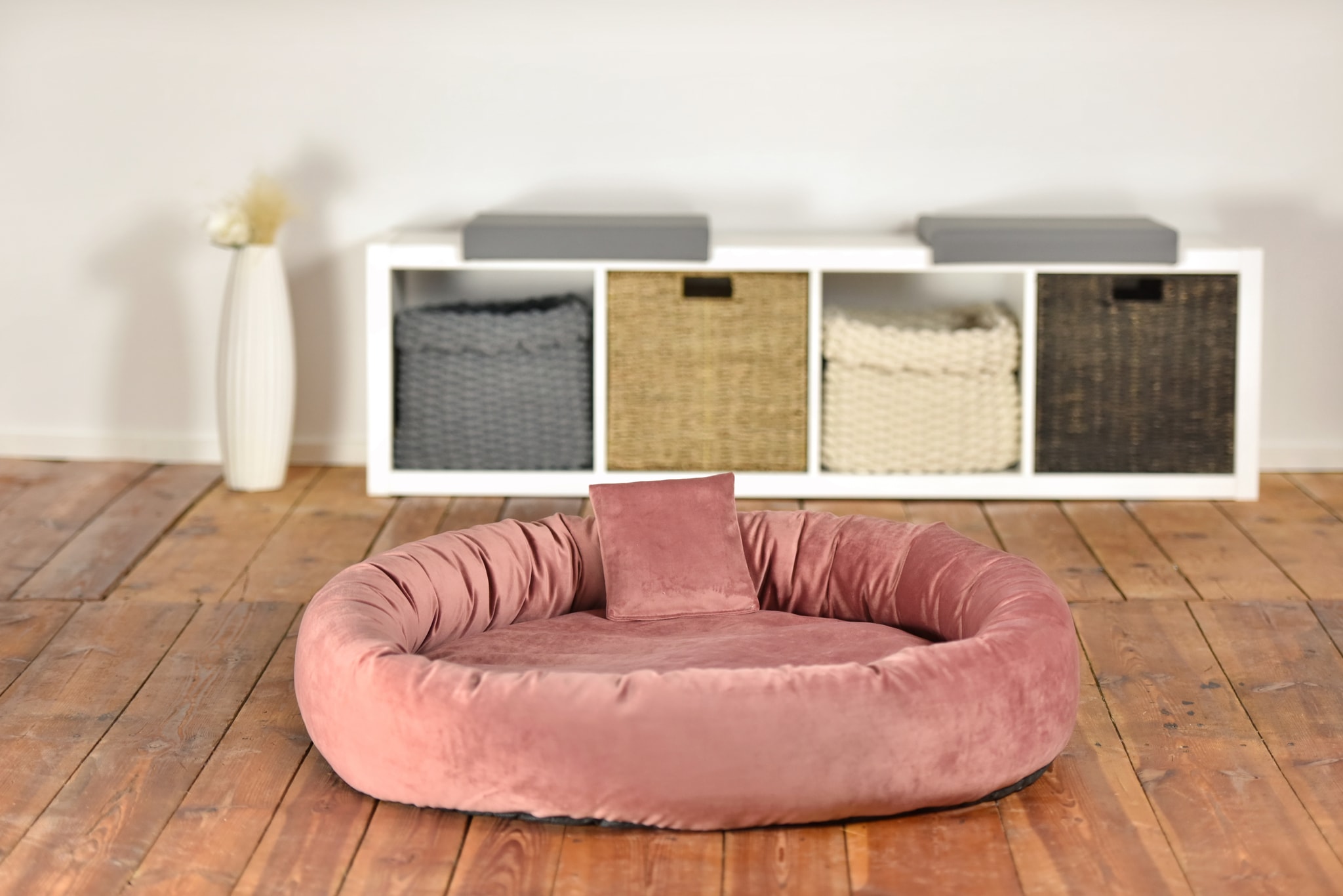 Rohrschneider – RS 22236 – Kuschelinsel Velvet rosa Gr. S – Rose – Haustiermöbel