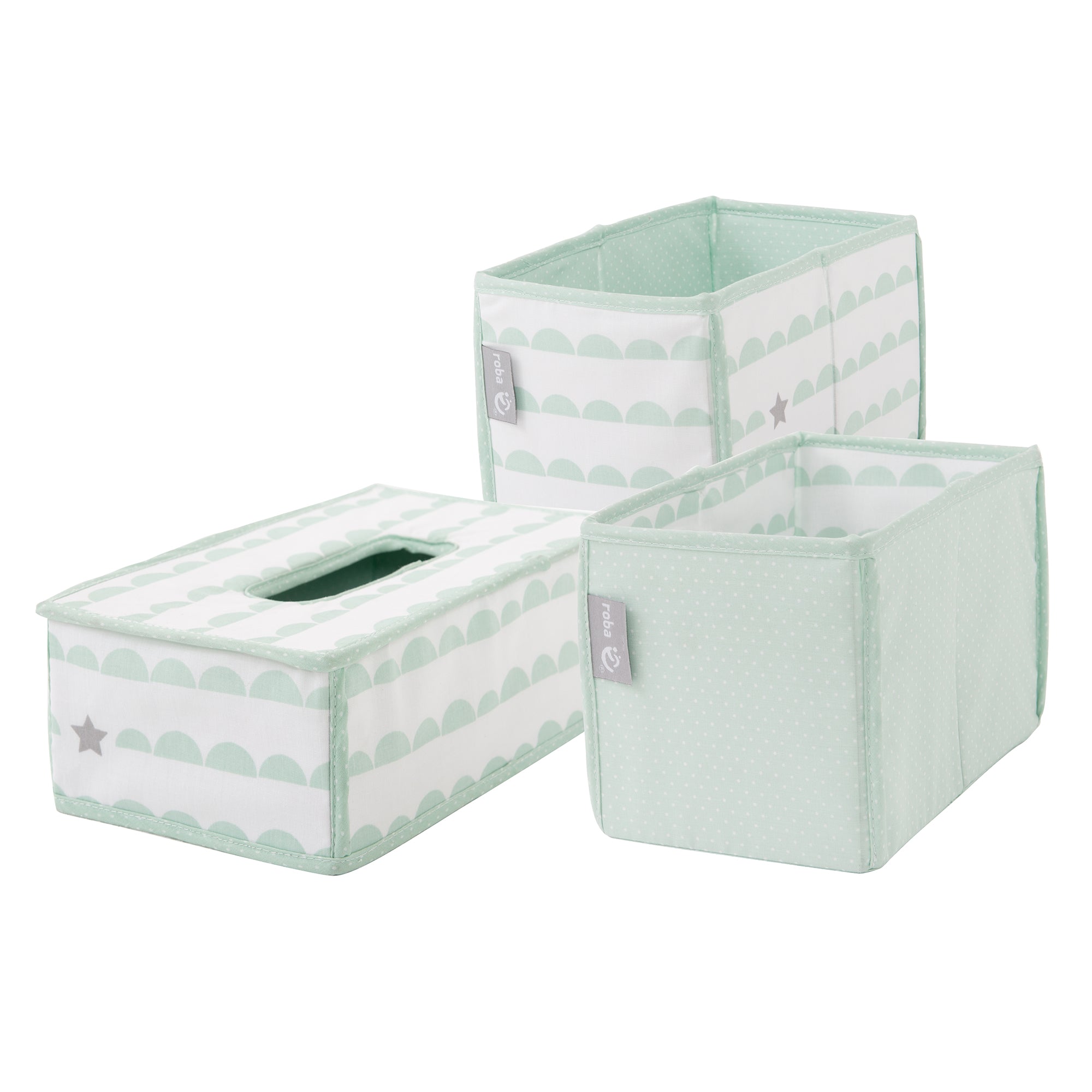 Roba 306107V199 1x Feuchttuchorganizer, 2x Windelbox mint – Heim Textilien - Bild 1 Roba 306107V199 1x Feuchttuchorganizer, 2x Windelbox mint – Heim Textilien - mint - Heim Textilien - Produktbild 1