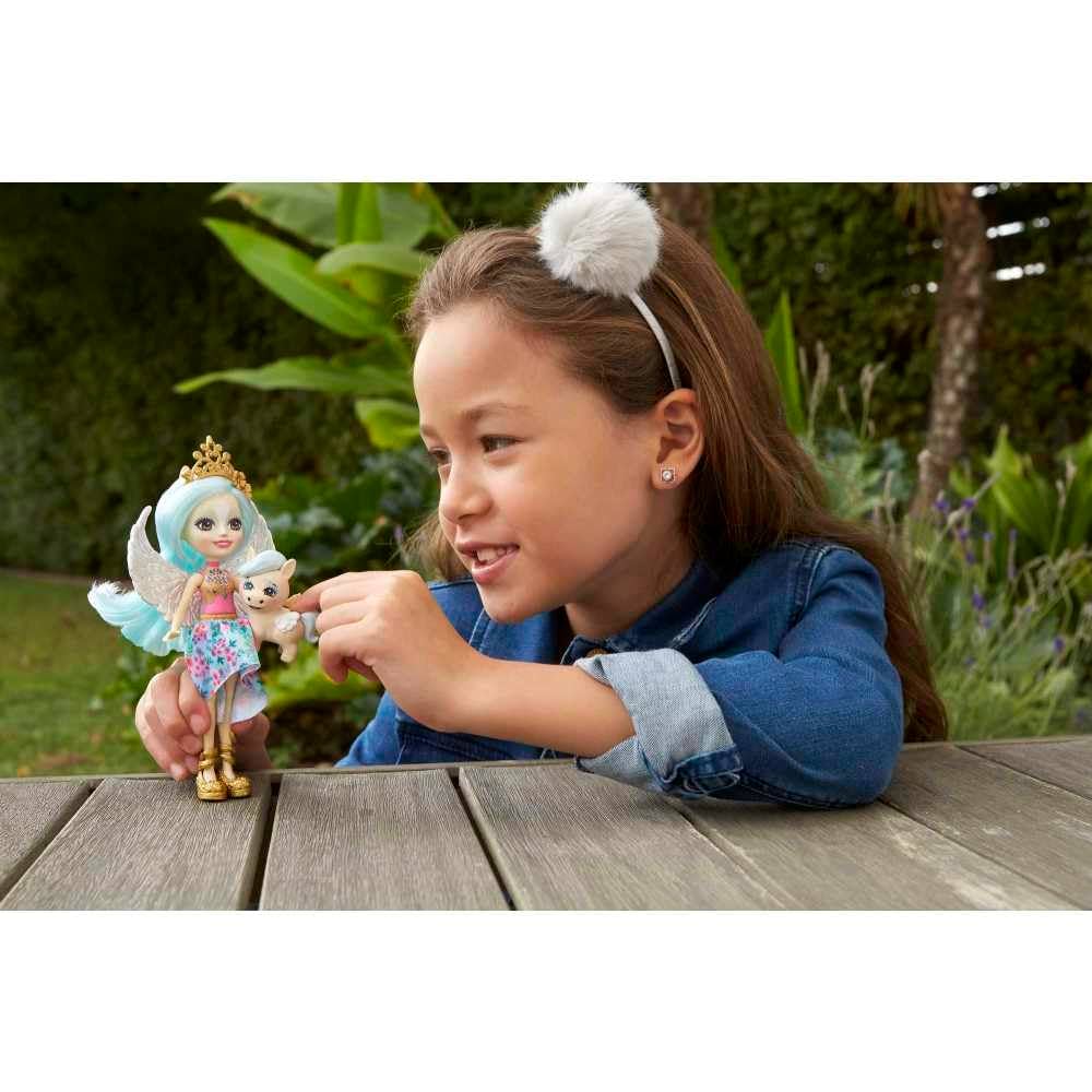 Enchantimals Pegasus Spielfigur mit Pegasus-Pferd und thematischem Zubehör