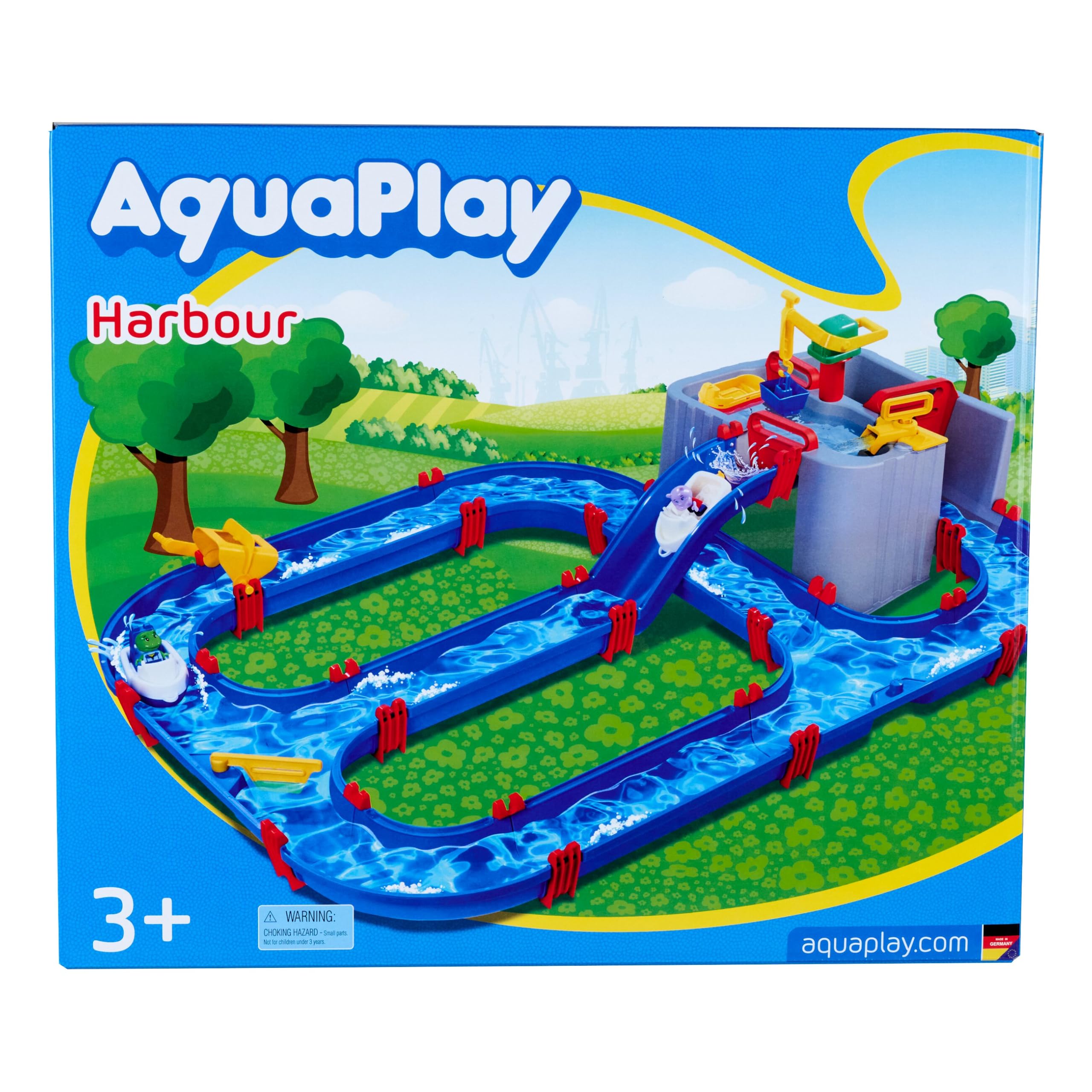 Aquaplay Wasserspielset Harbour Interaktive Wasserwelt Mit Kran & Schleusen 8700001543 Spielbereich, Aufblasbar, Geburtstagstorte, Nachtisch, Essen