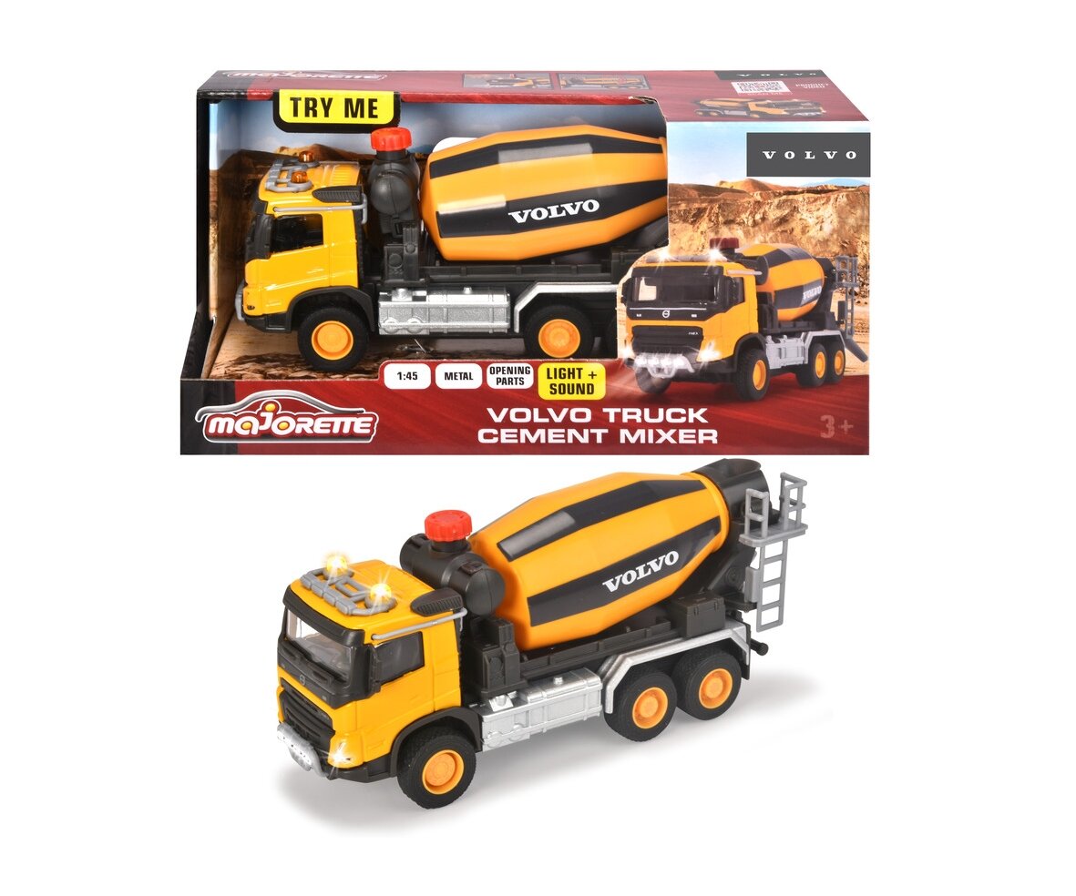 Majorette, Volvo, Truck, Cement, Mixer, 213723002, Spielzeug, Maschine, Rad
