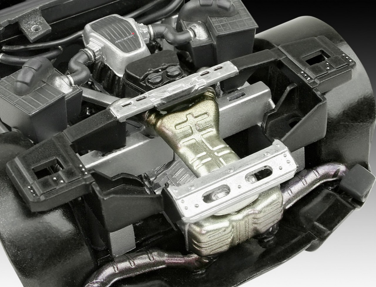 Revell 07051 McLaren 570S Modellbausatz 1:24 Maschine, Motor