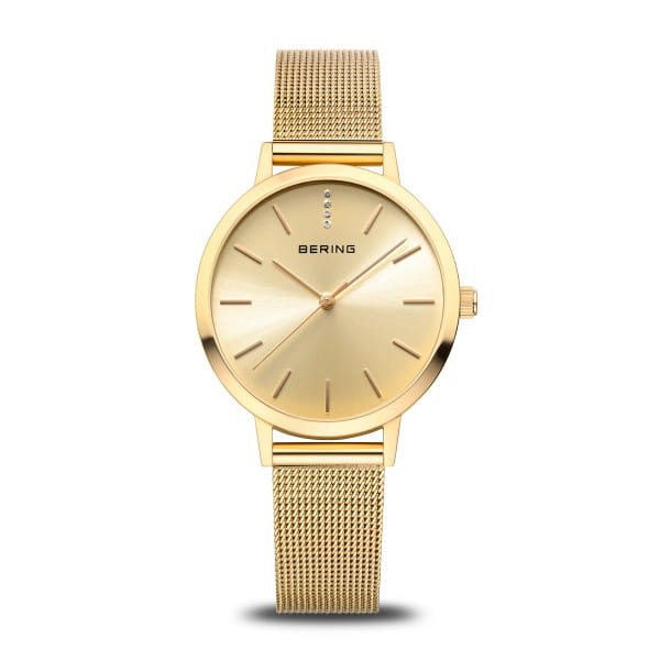 Bering 13434-333 Damenuhr, Milanaise, Gold