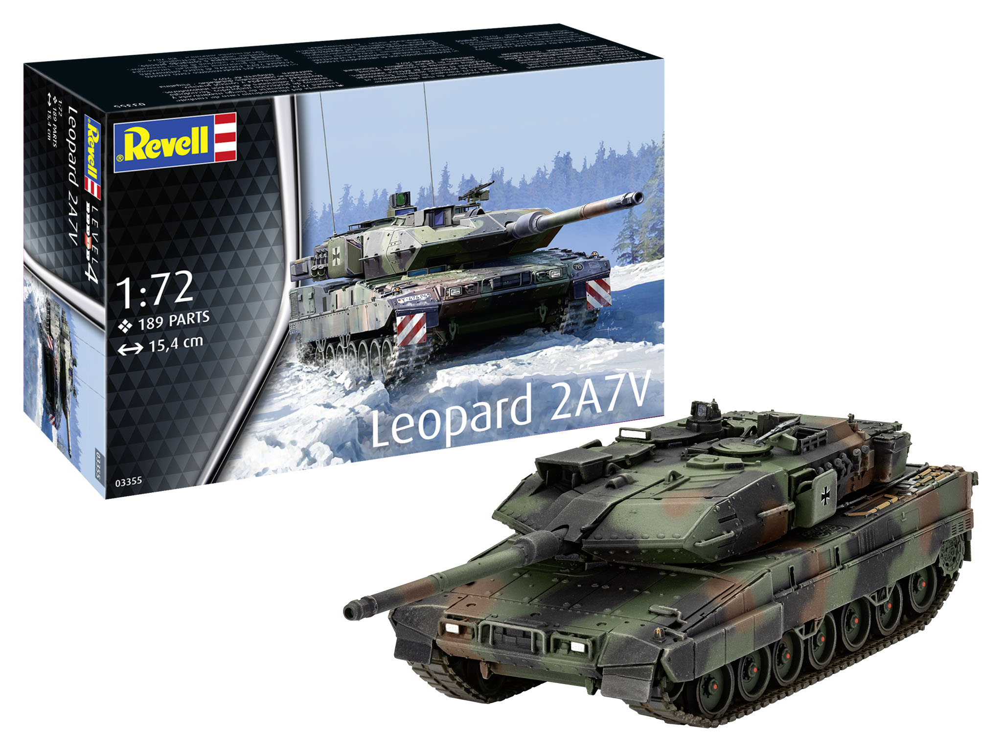 Revell 03355 Leopard 2A7V Modellbausatz gepanzert, Militärisch, Panzer, Waffe, Amphibienfahrzeug
