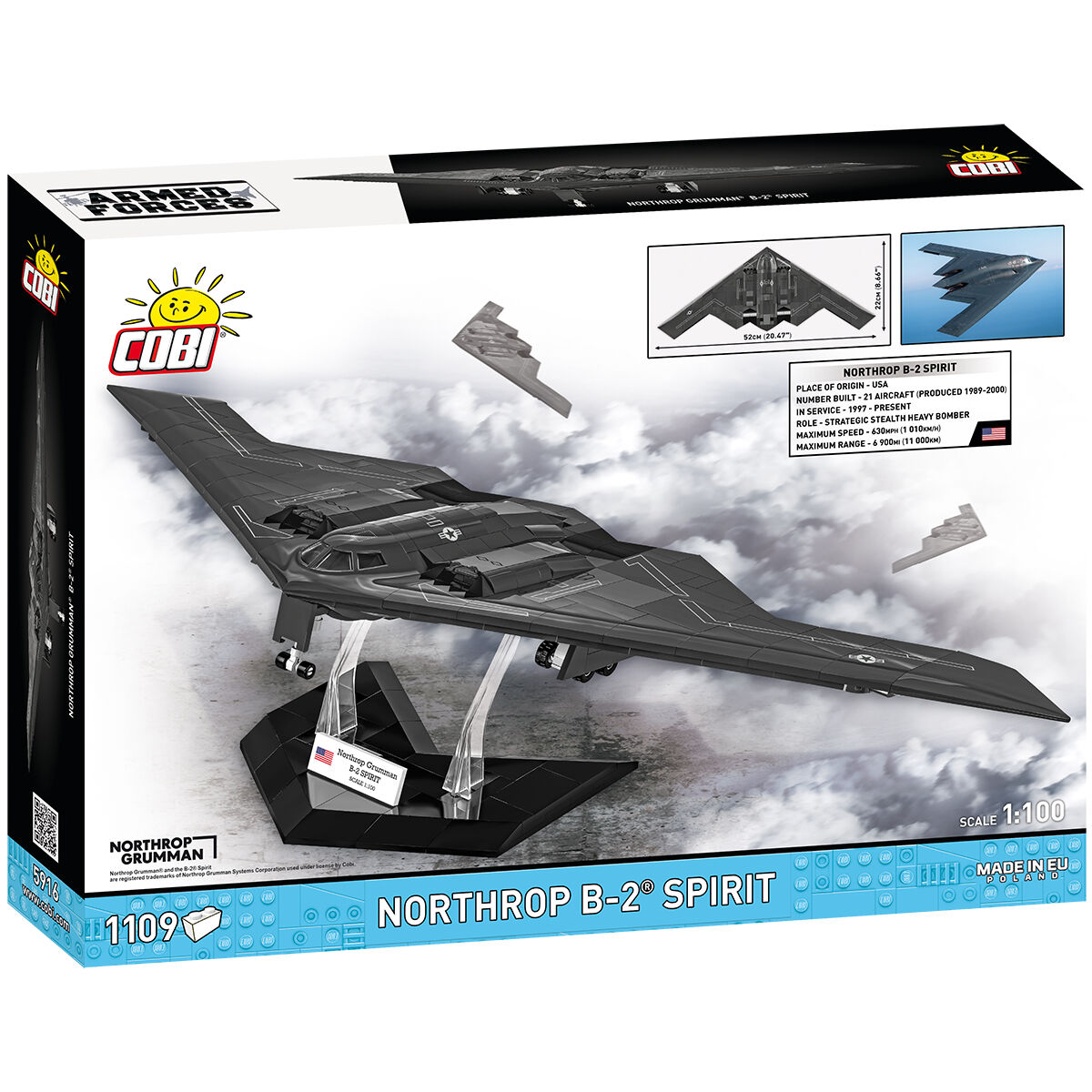 COBI 5916 - Northrop Grumman B2spiritt Maßstab 1:100 - Bild 2 COBI 5916 - Northrop Grumman B2spiritt Maßstab 1:100 - Bild 2