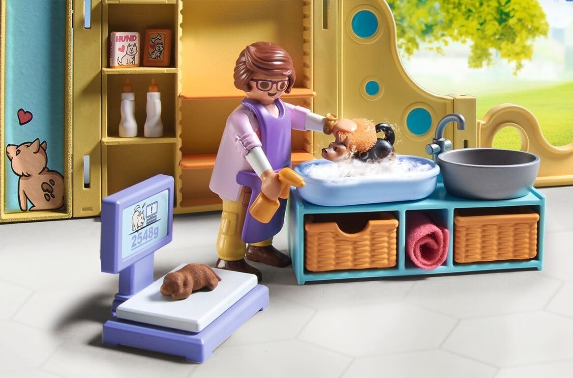 PLAYMOBIL 71743 My Life: Welpenhaus mit Zubehör Erwachsener, Weiblich, Person, Frau, Spielzeug