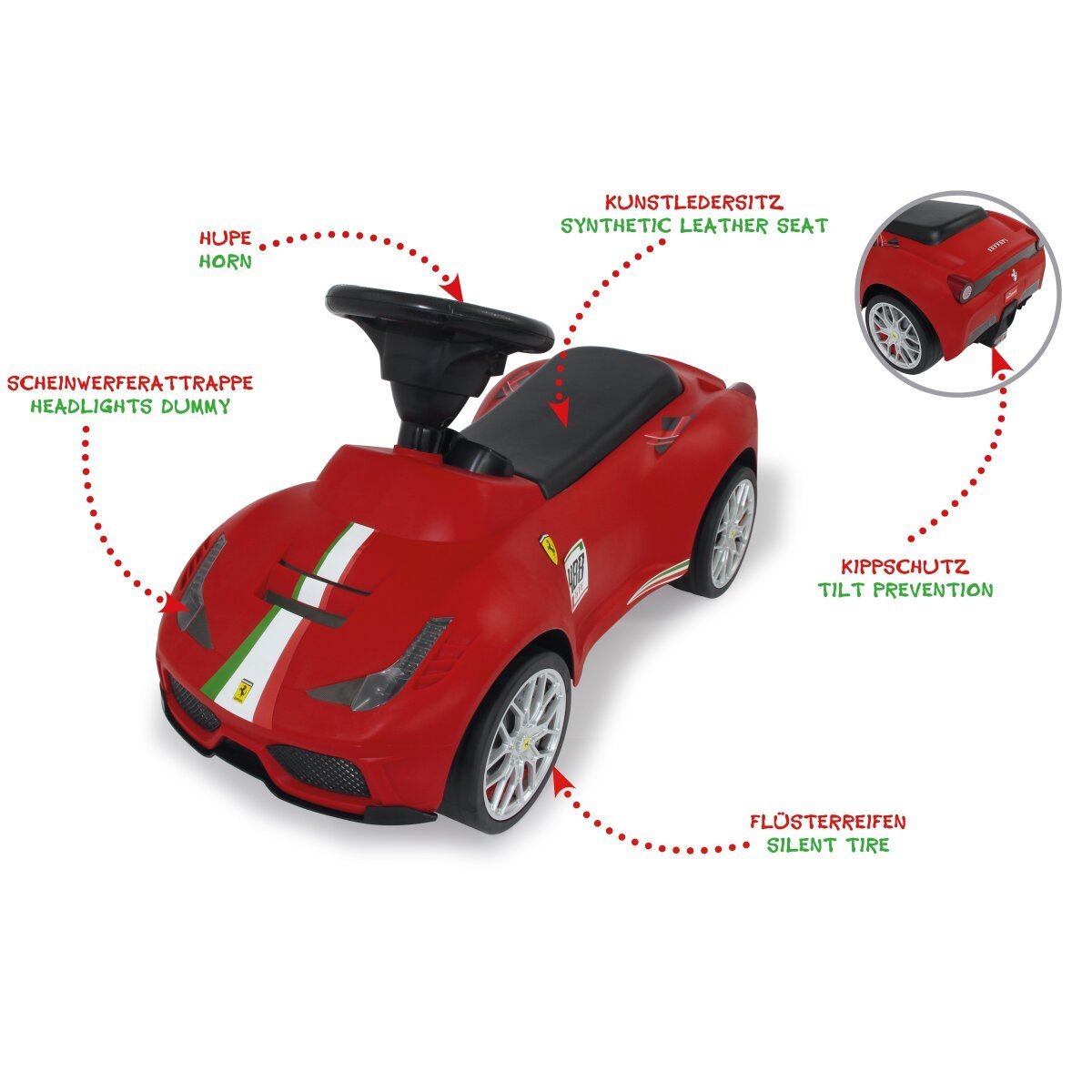JAMARA Rutscher Ferrari 488 rot ab 18 Monaten