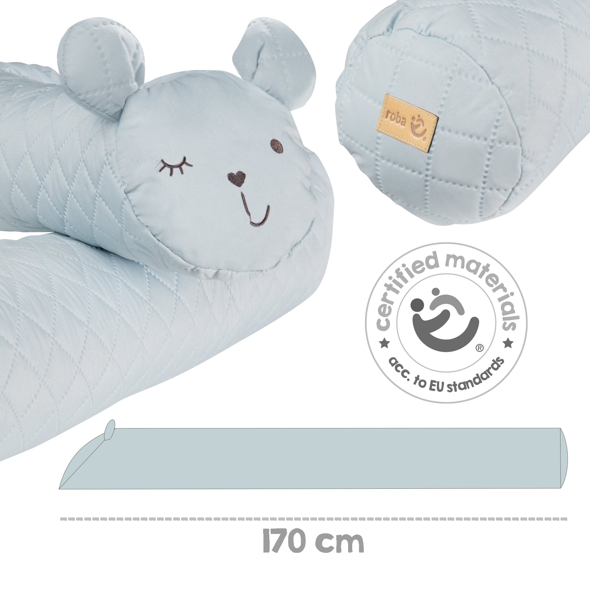 Roba 284100V231 Bettschlange roba Style türkis – Babynester - Bild 3 Roba 284100V231 Bettschlange roba Style türkis – Babynester - Produktbild 3