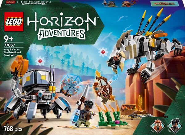LEGO® Horizon Aloy und Varl vs. Panzerwanderer und Sägezahn 77037 Roboter