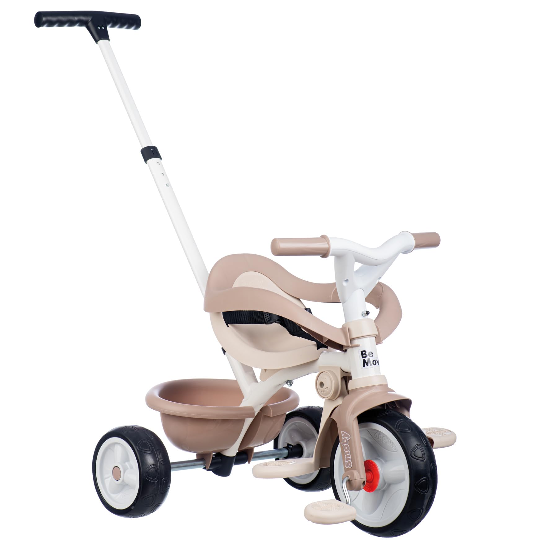Smoby Be Move Comfort Tricycle Beige 3-in-1, ab 10 Monaten Smoby Be Move Comfort Tricycle Beige 3-in-1 mit ergonomischem Sitz, Sicherheitsgurt, verstellbarer Elternstange bis 97 cm, Free-Wheel, Lenkblockierung, EVA-Räder, ca. 68×52×101 cm, ab 10 Monaten, Transport, Dreirad, Fahrzeug, Rasenmäher, Werkzeug