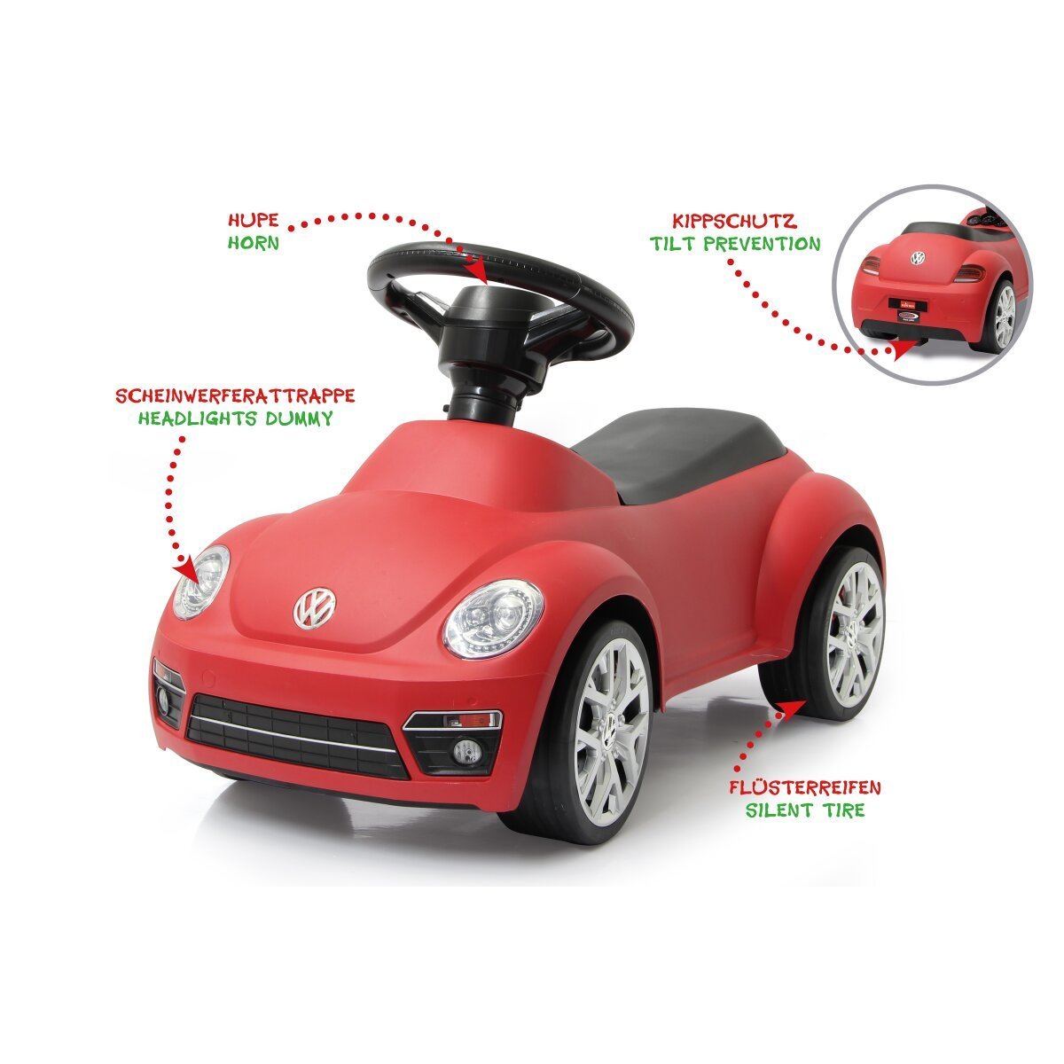JAMARA Rutscher VW Beetle rot ab 18 Monaten JAMARA Rutscher VW Beetle rot ab 18 Monaten