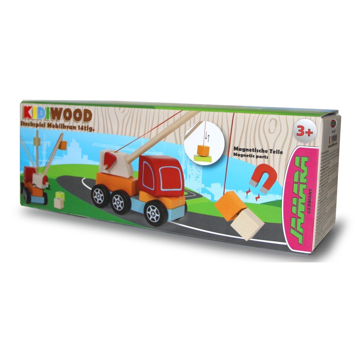 JAMARA Holzspielzeug Kidiwood Steckspiel Mobilkran 14tlg. ab 3 Jahren JAMARA Holzspielzeug Kidiwood Steckspiel Mobilkran 14tlg. ab 3 Jahren