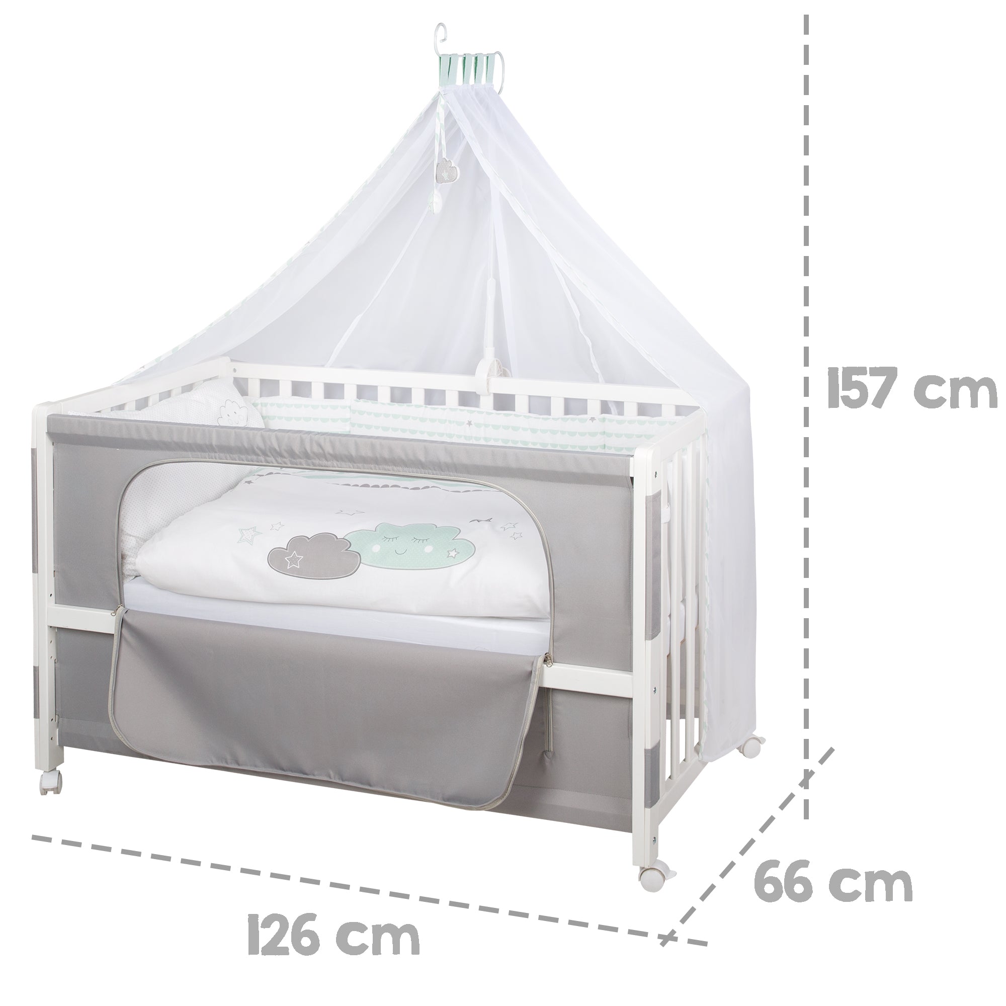 Roba 163003S199 Room Bed, 60x120 cm Happy Cloud weiß - Bild 4 Roba 163003S199 Room Bed, 60x120 cm Happy Cloud weiß - Produktbild 4