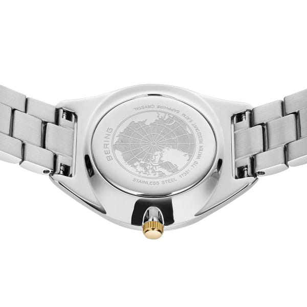 Bering 17331-710 Damenuhr, Edelstahl/Solar, Si/Go