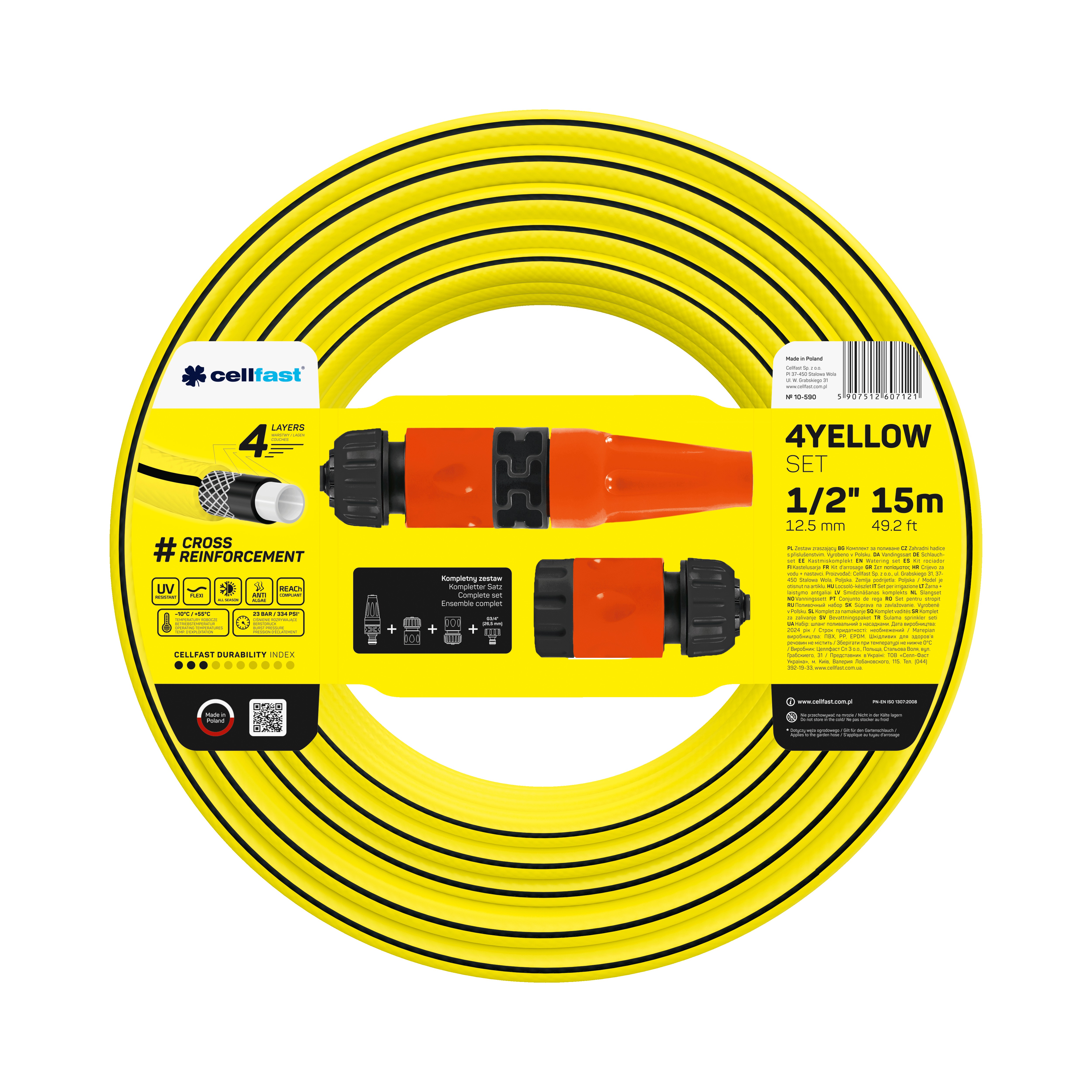 Cellfast Bewässerungssatz 4YELLOW 1/2" 15 m Cellfast Bewässerungssatz 4YELLOW 1/2" 15 m