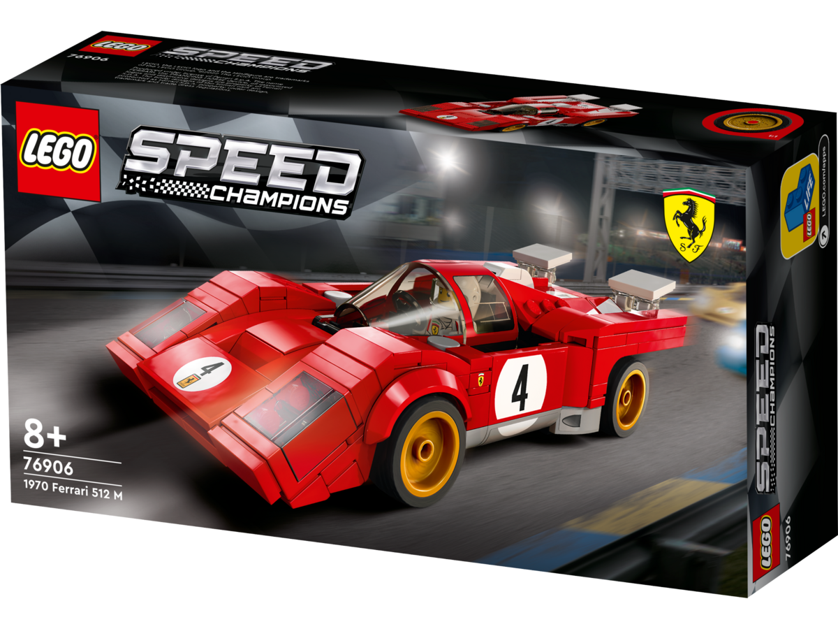 LEGO, Speed, Champions, 1970, Ferrari, 512, M, 76906, Rad, Sportwagen, Leichtmetallfelge, Speiche, Coupé LEGO Speed Champions 1970 Ferrari 512 M 76906