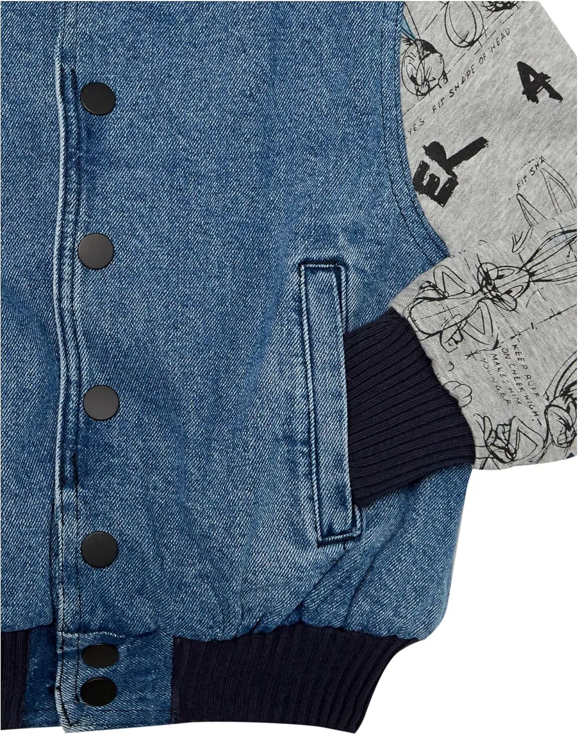 Desigual Jungen Jacke - Jeansjacke mit Bugs-Bunny-Motiv 23SBED015008 Desigual Jungen Jacke - Jeansjacke mit Bugs-Bunny-Motiv 23SBED015008