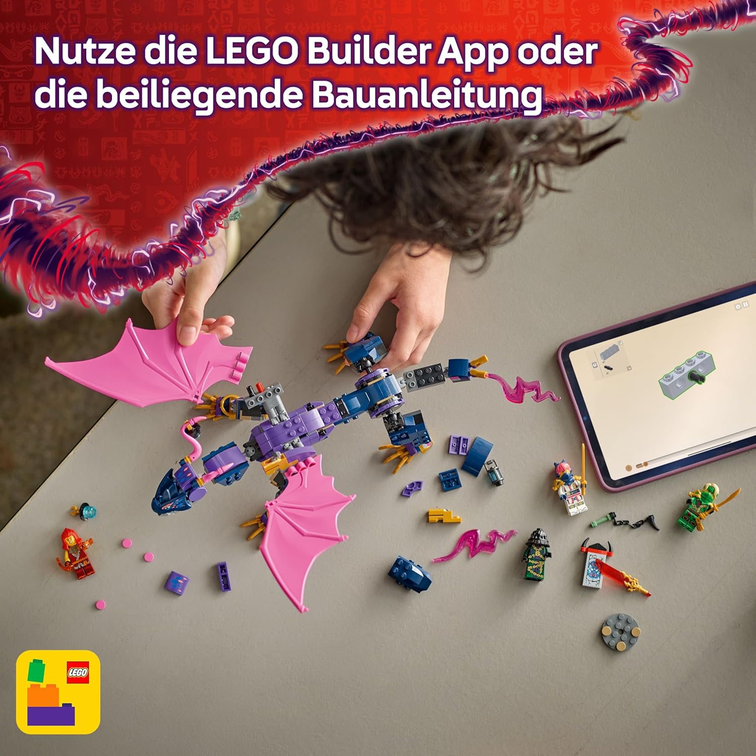 LEGO® NINJAGO® Rontu der Meisterdrache 71842 Werbung, Person, Spielzeug