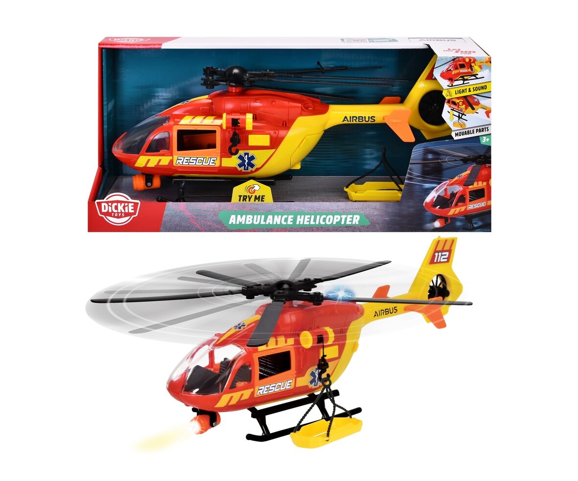 Dickie_Toys_Rettungs-Hubschrauber_(203716024), Flugzeug, Hubschrauber, Transport, Fahrzeug