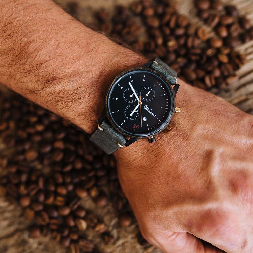 WAIDZEIT CO0120LEAG Herrenuhr Barista Oro Lederband