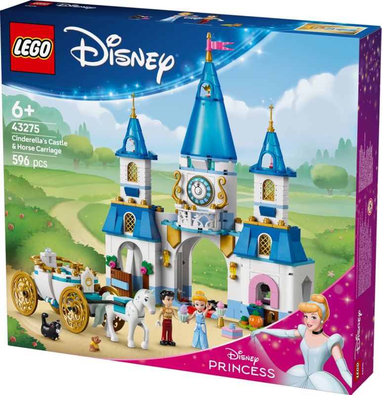 LEGO® Disney Prinzessin 43275 Cinderellas Schloss und Pferdekutsche
