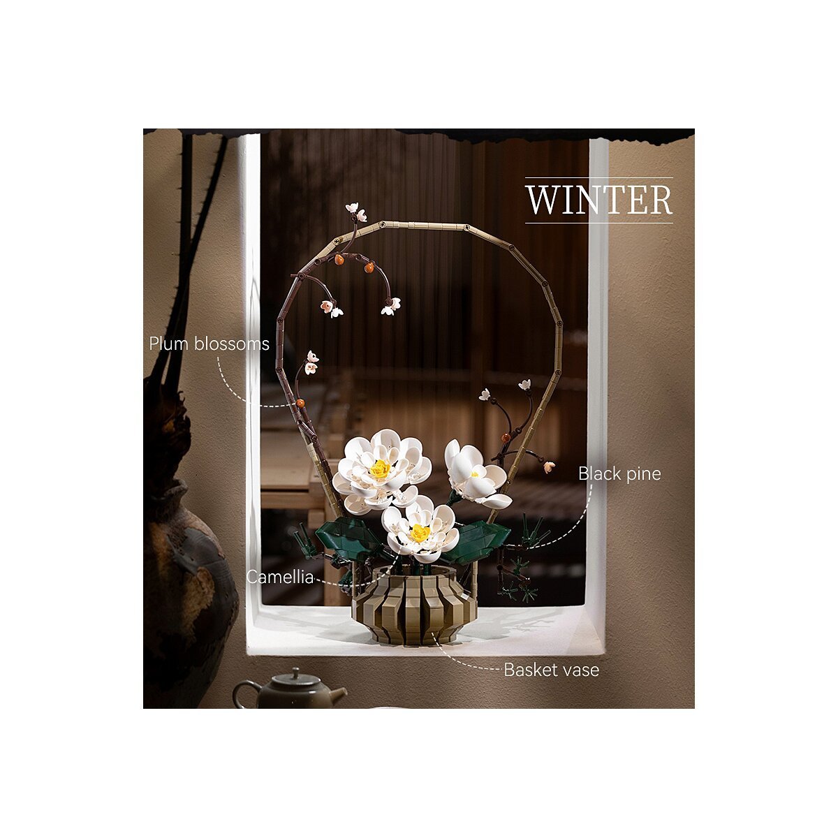 JAMARA CaDA Blumenstrauß Winter 1:1 Bricks ab 8 Jahren